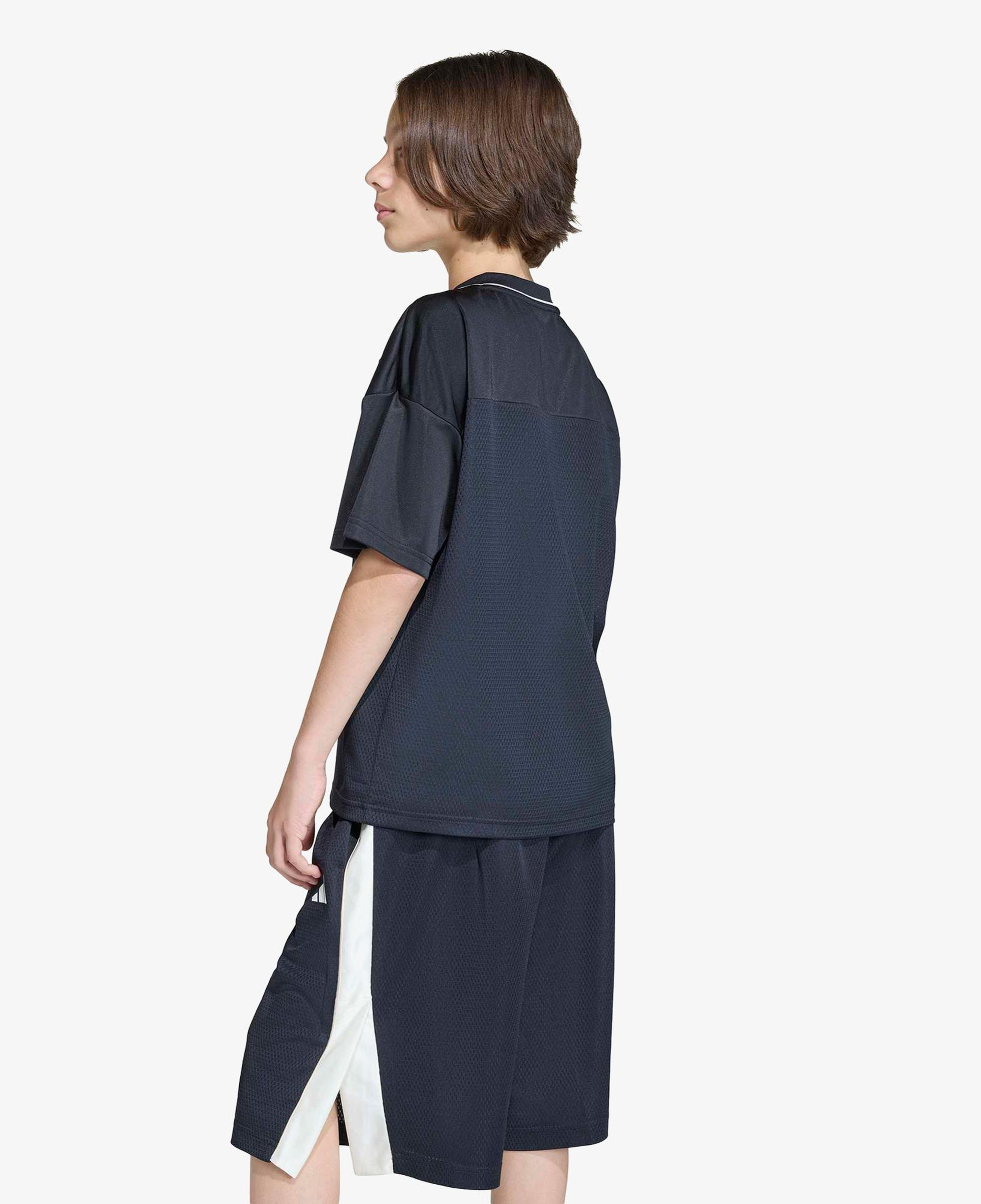 adidas Stadium File Basketball Çocuk Siyah T-Shirt