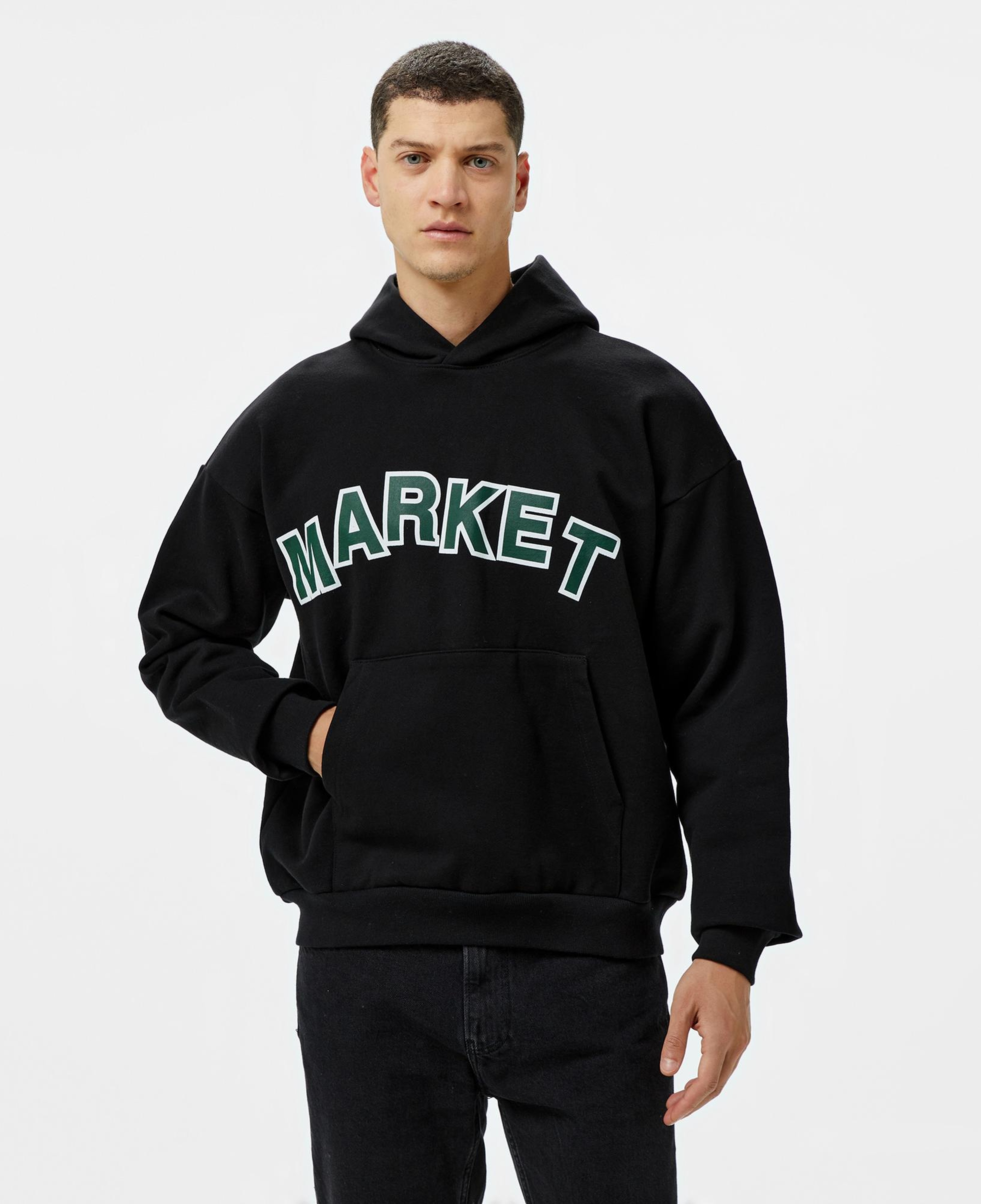 Market Expansion Pack  Erkek Siyah Hoodie