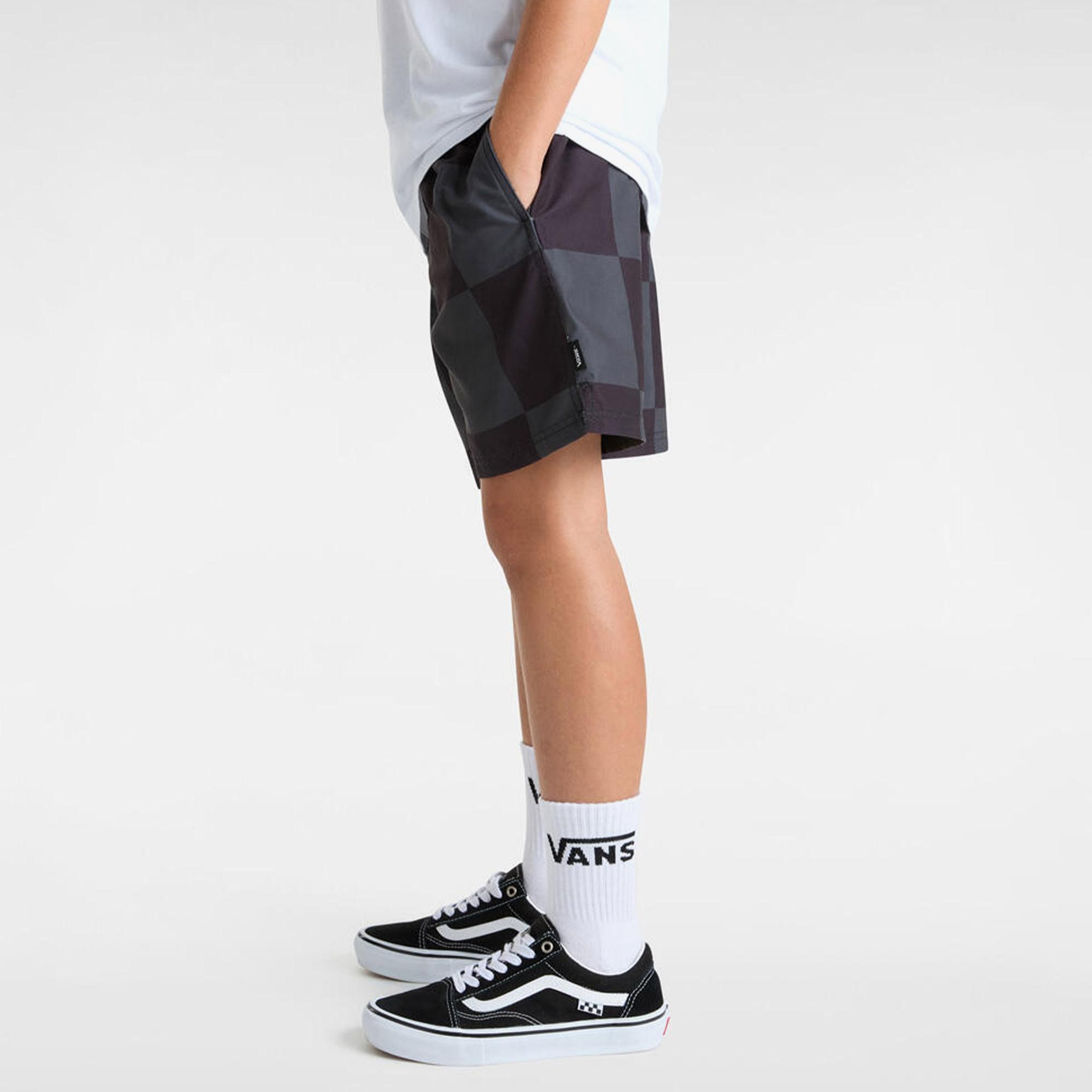 Vans Primary Checkerboard Çocuk Siyah Deniz Şortu
