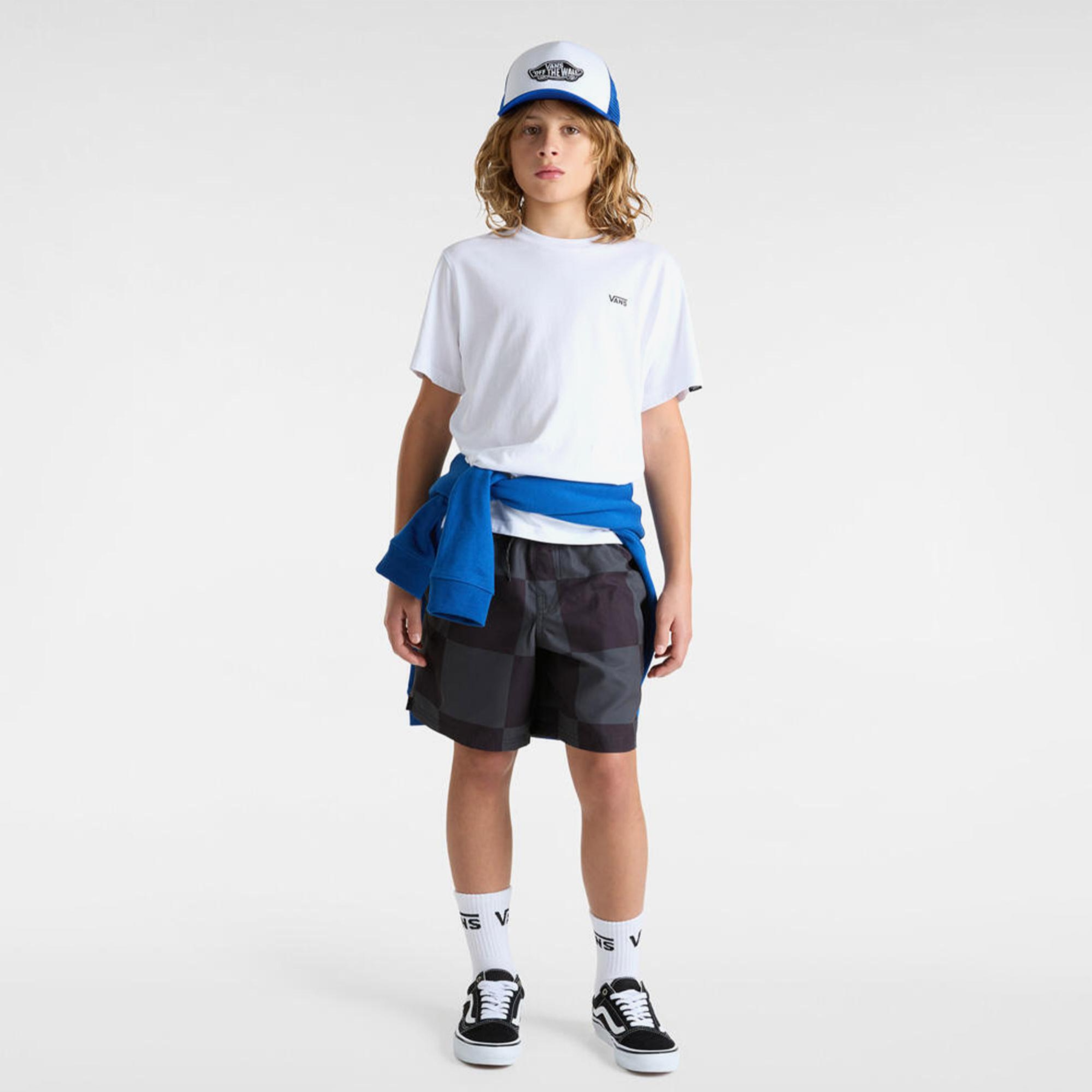 Vans Primary Checkerboard Çocuk Siyah Deniz Şortu