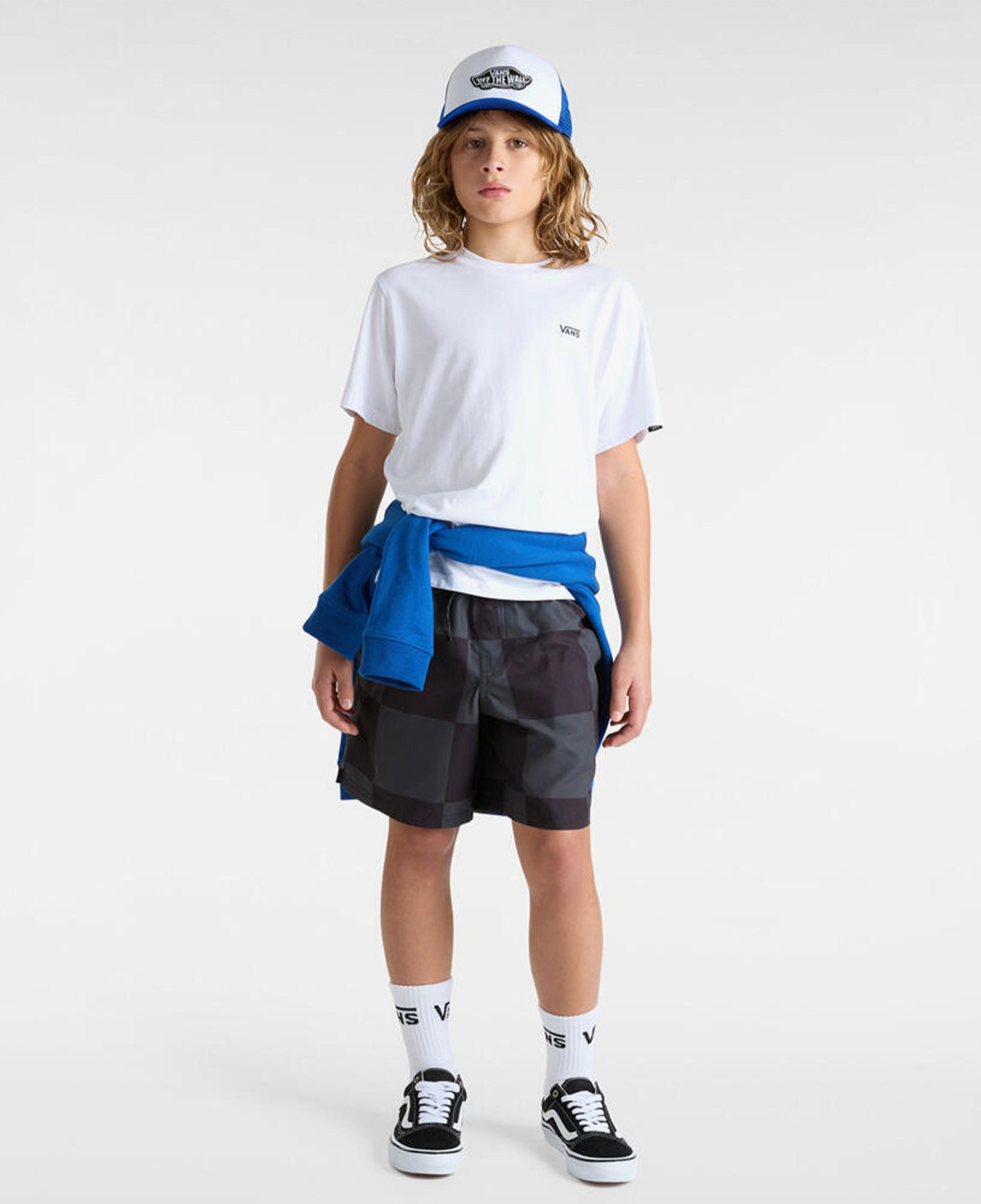 Vans Primary Checkerboard Çocuk Siyah Deniz Şortu