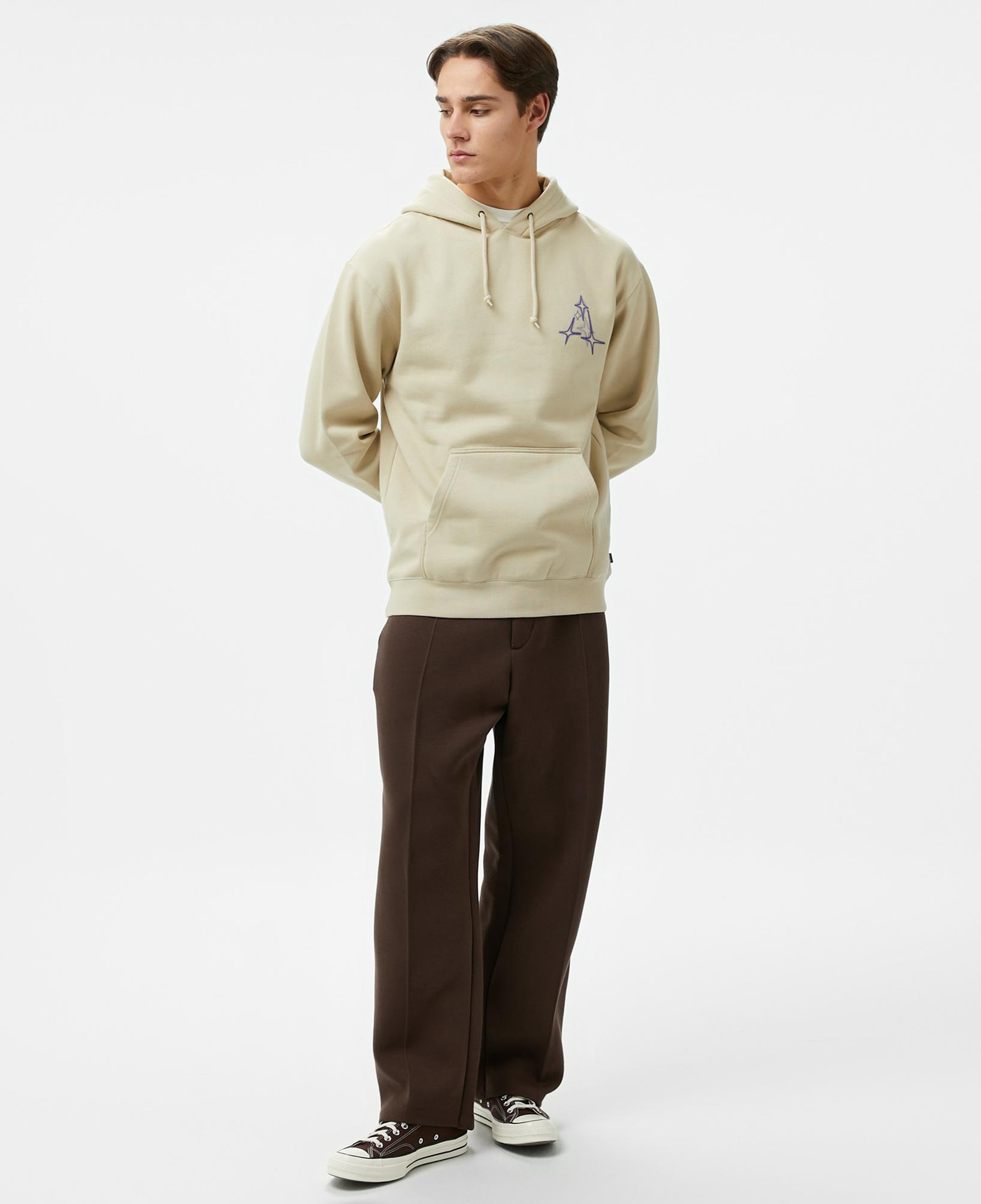 HUF Gleam P/O Erkek Bej Hoodie