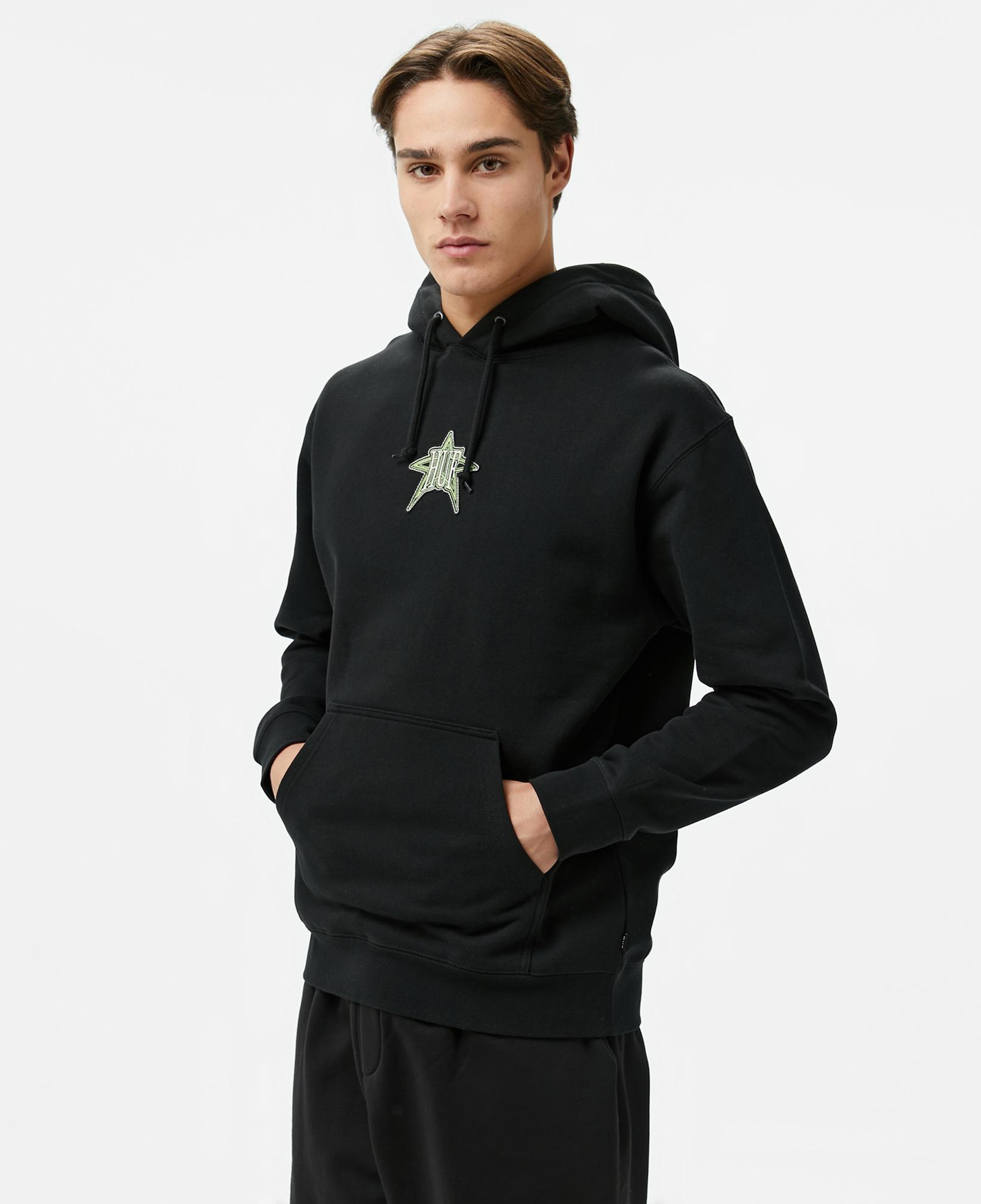 Huf Intergalactic P/O Erkek Siyah Hoodie