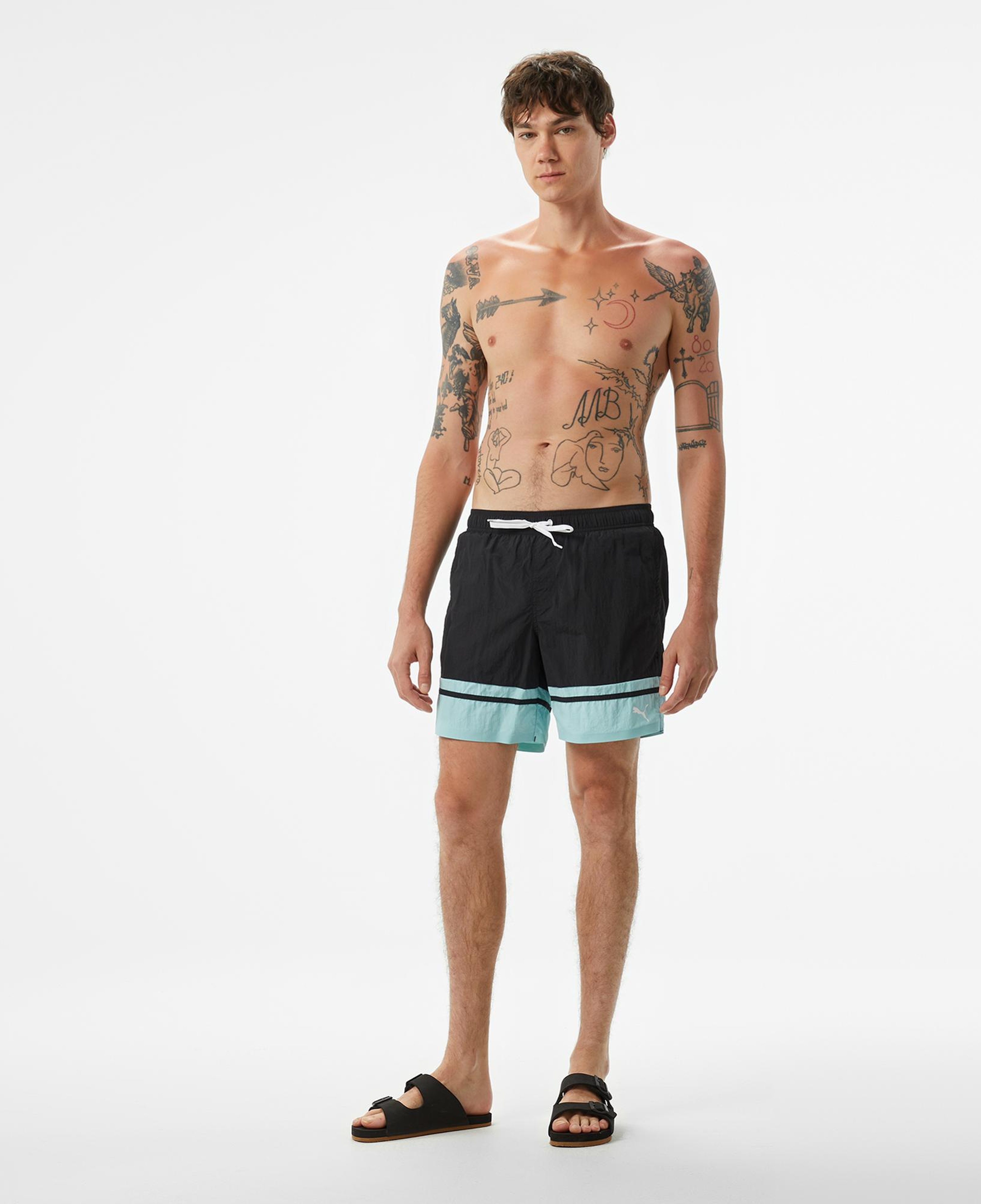 Puma Swim Men Colour Block Erkek Siyah Mayoşort