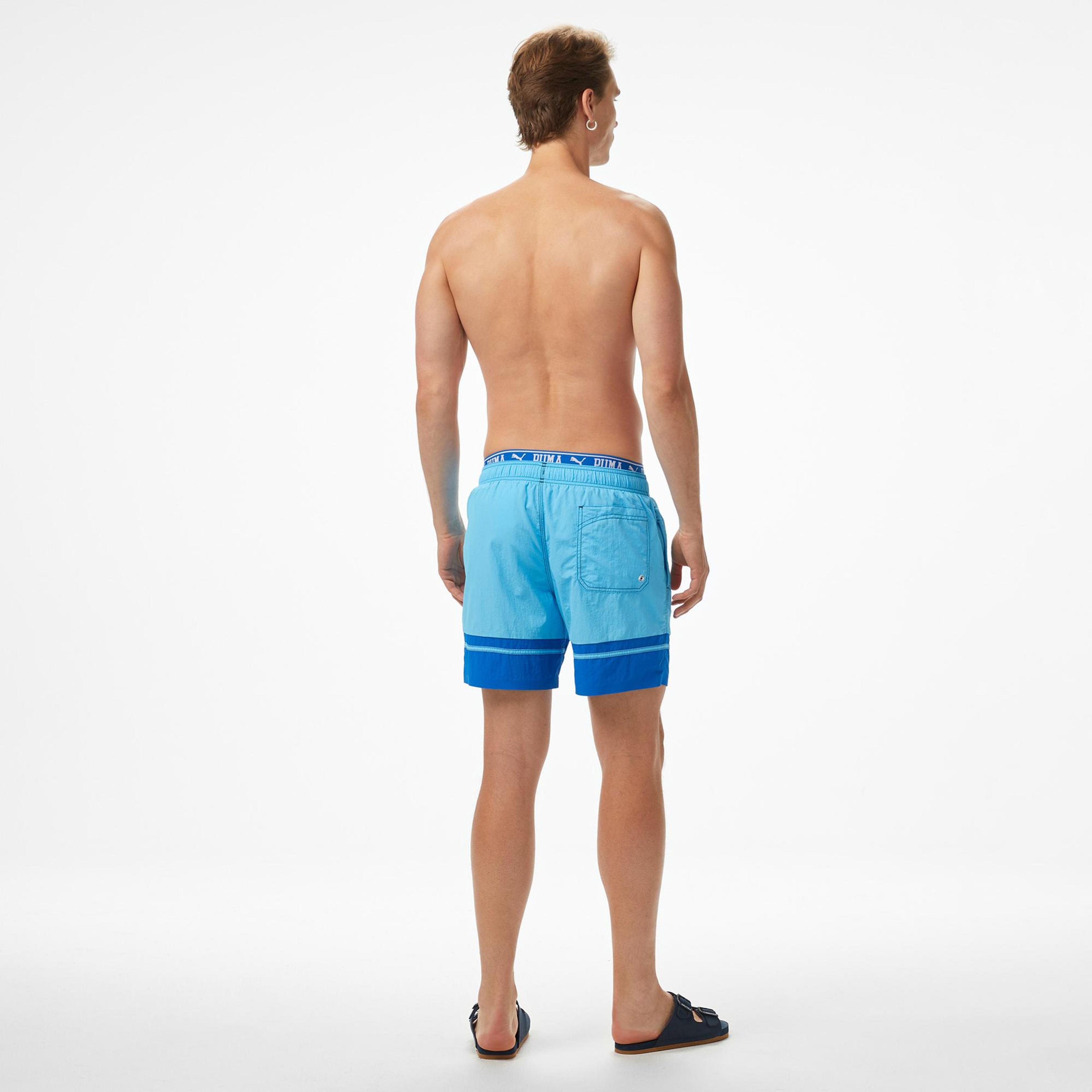 Puma Colorblock Mid Erkek Mavi Mayo