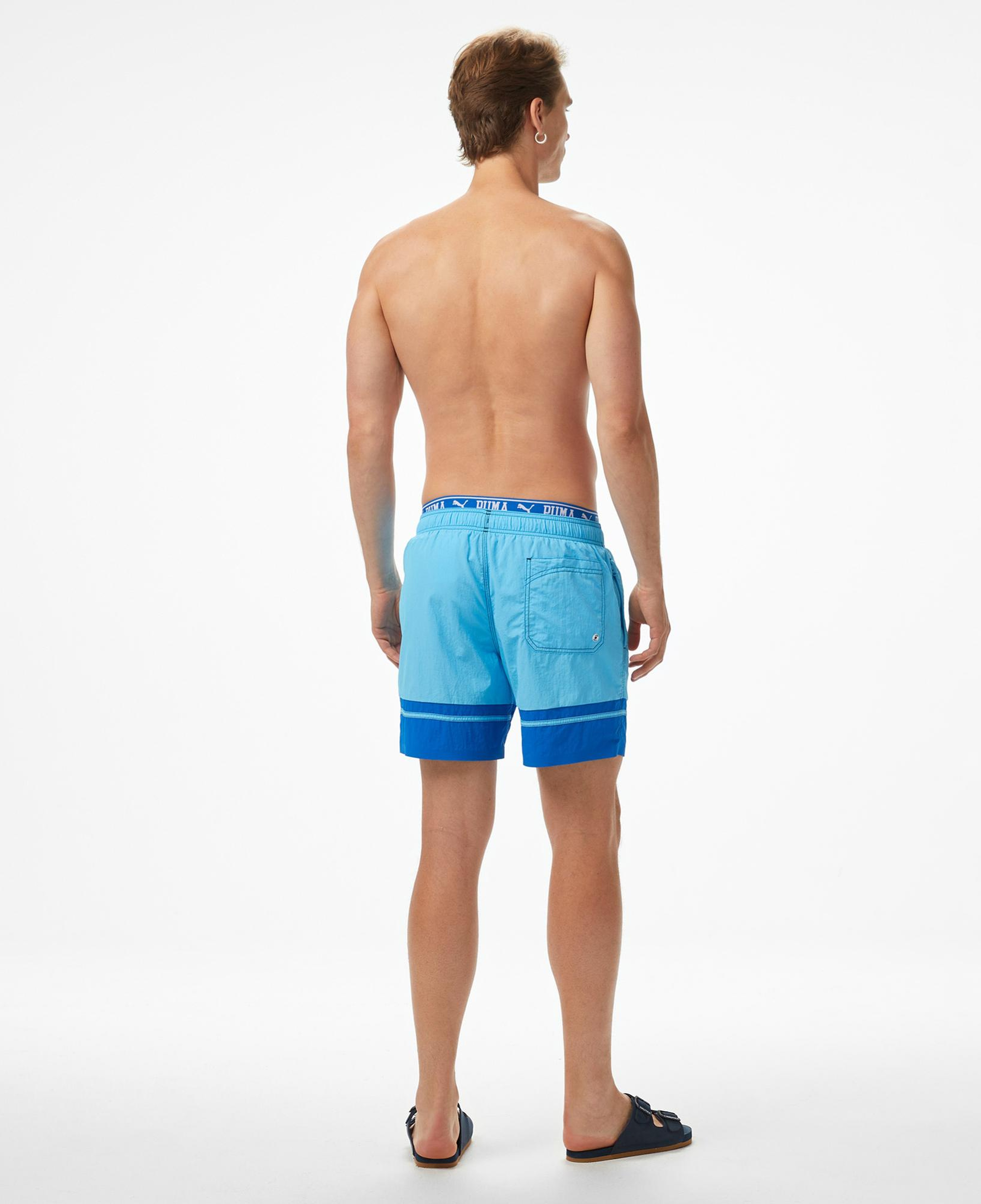 Puma Colorblock Mid Erkek Mavi Mayo