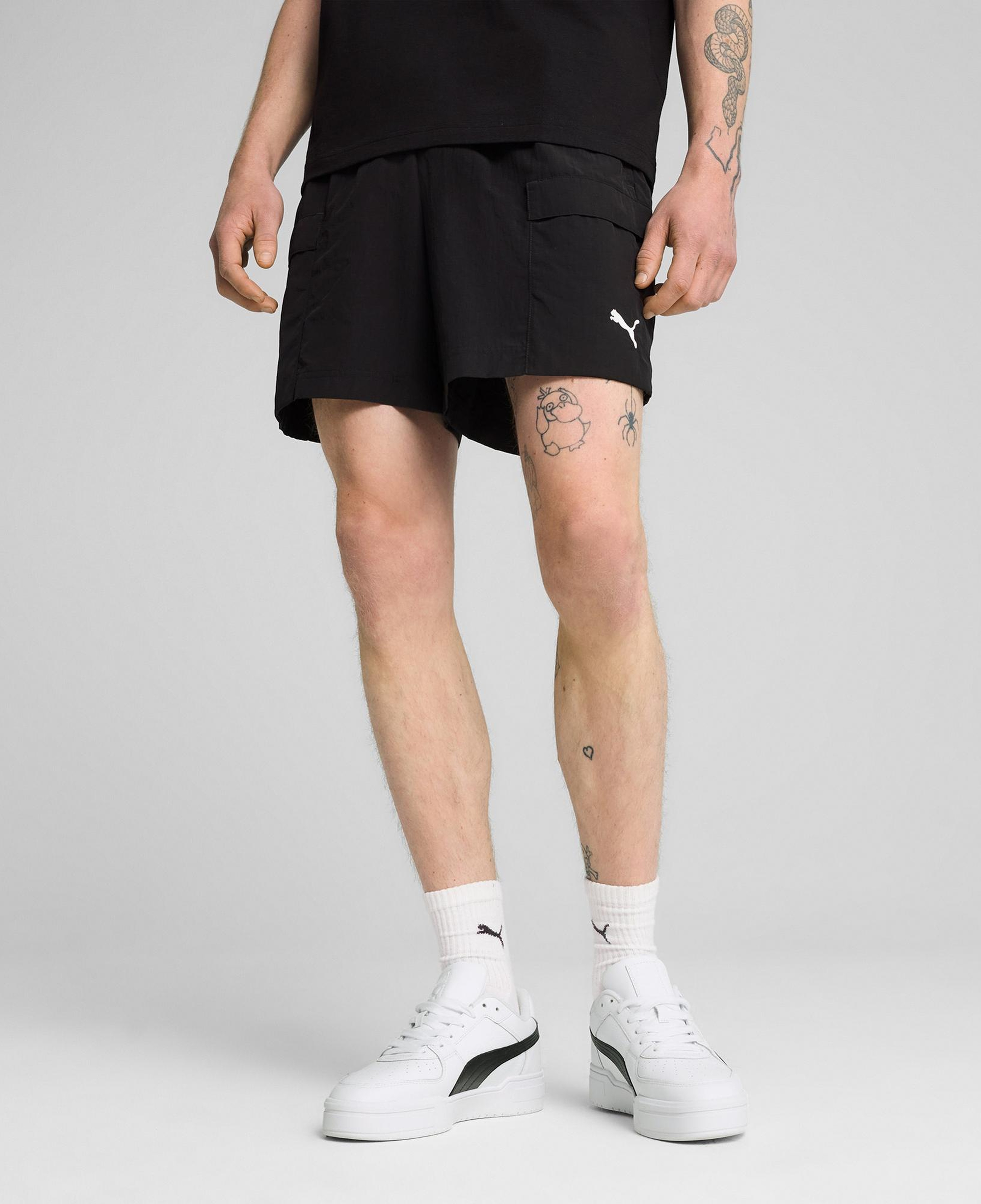 Puma Wardrobe Essentials Relaxed Cargo Unisex Siyah Şort