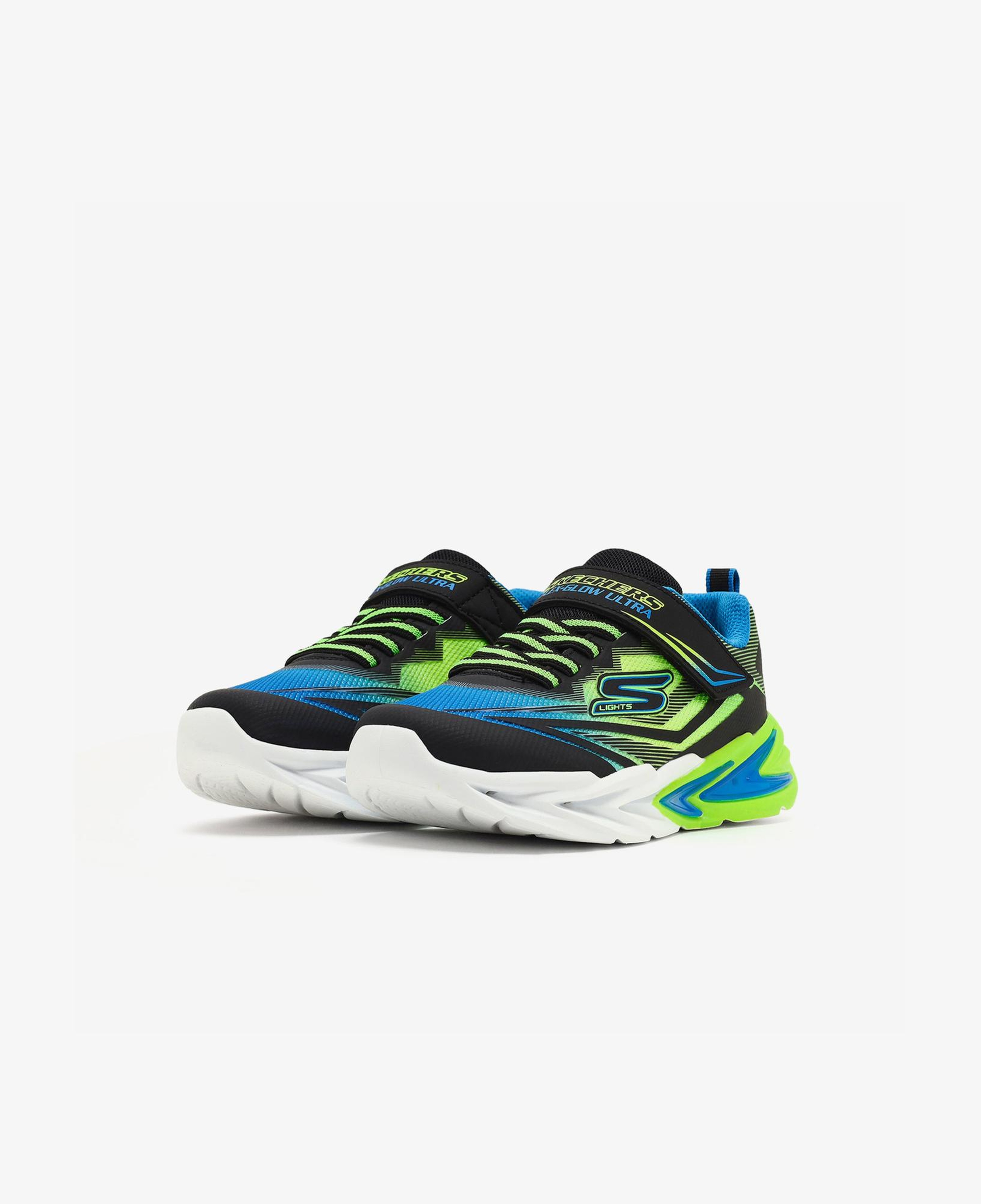 Skechers Flex-Glow Ultra Çocuk Siyah Işıklı Spor Ayakkabı