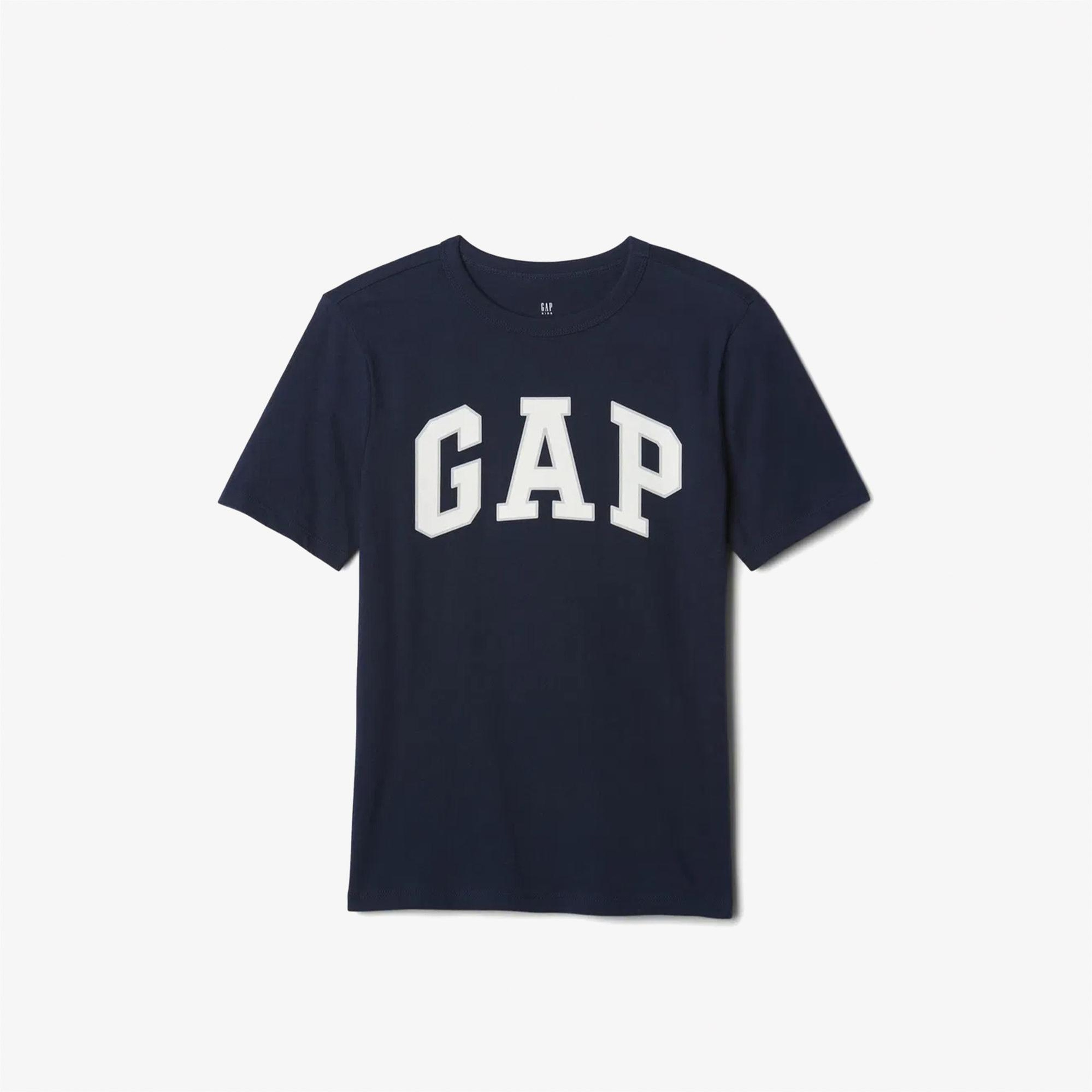 Gap V-Bas Çocuk Lacivert T-Shirt