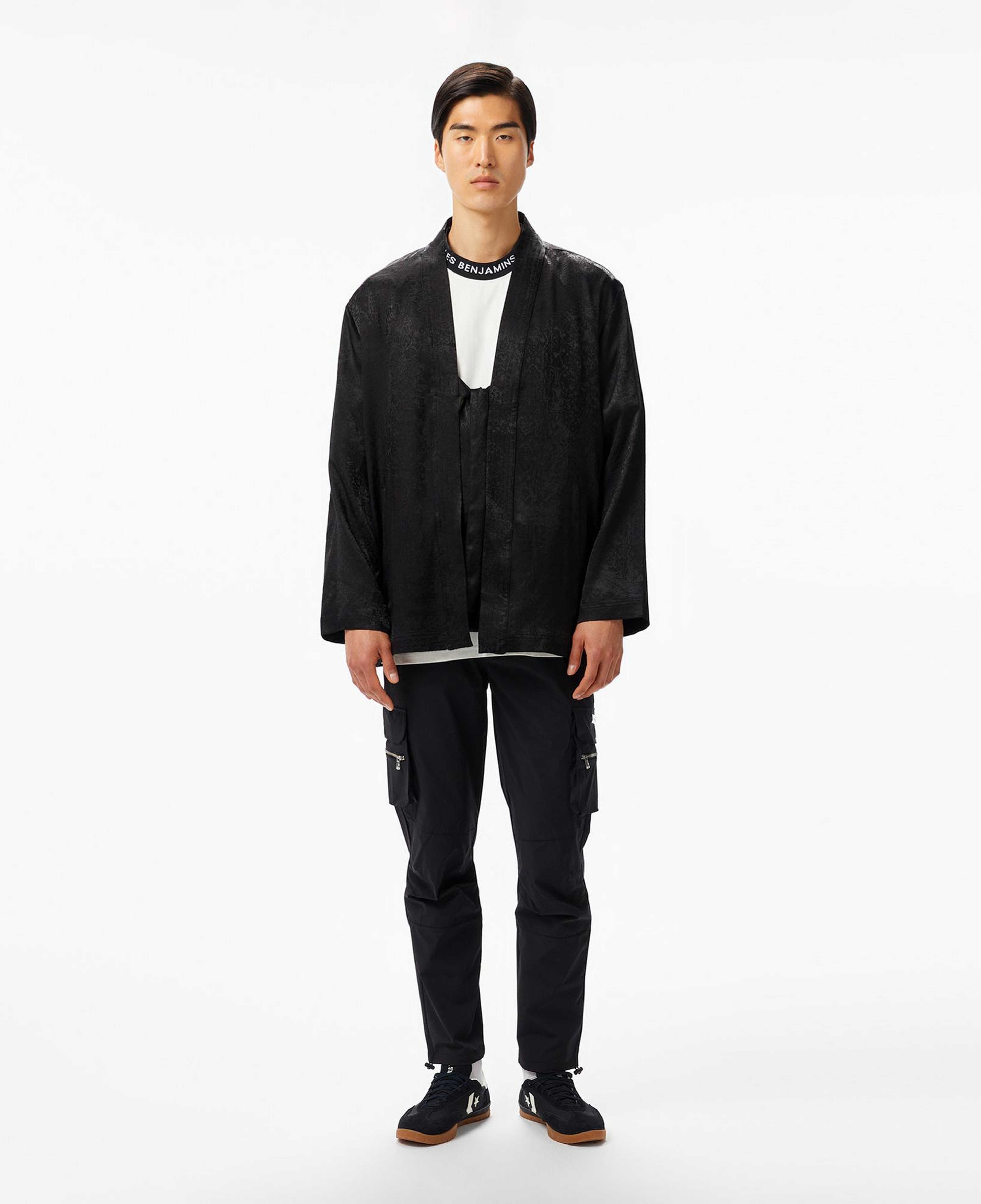 Les Benjamins Classic 401 Erkek Siyah Kimono Ceket