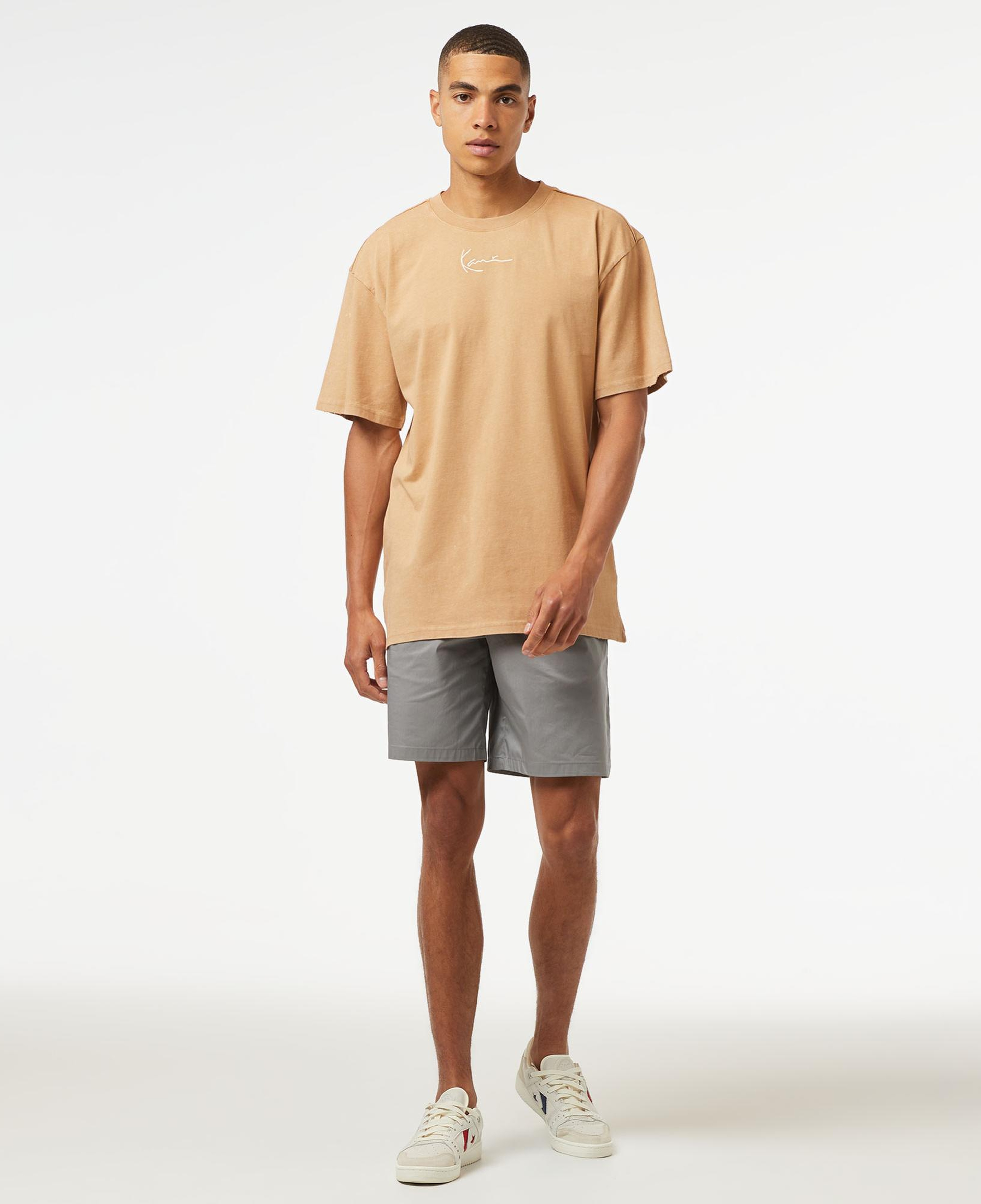 Karl Kani Small Sign. Distressed Heavy Jersey Erkek Krem T-Shirt