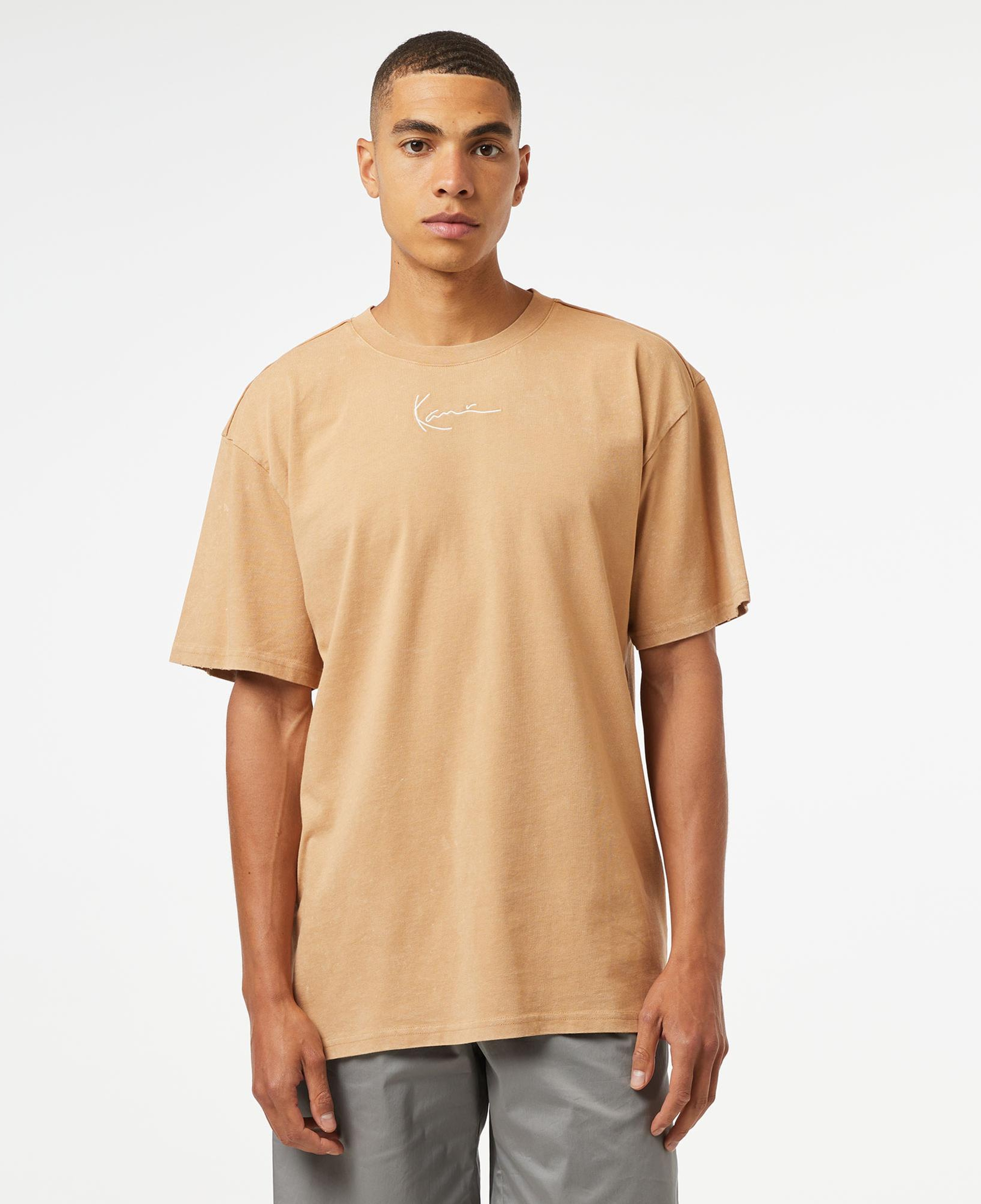 Karl Kani Small Sign. Distressed Heavy Jersey Erkek Krem T-Shirt