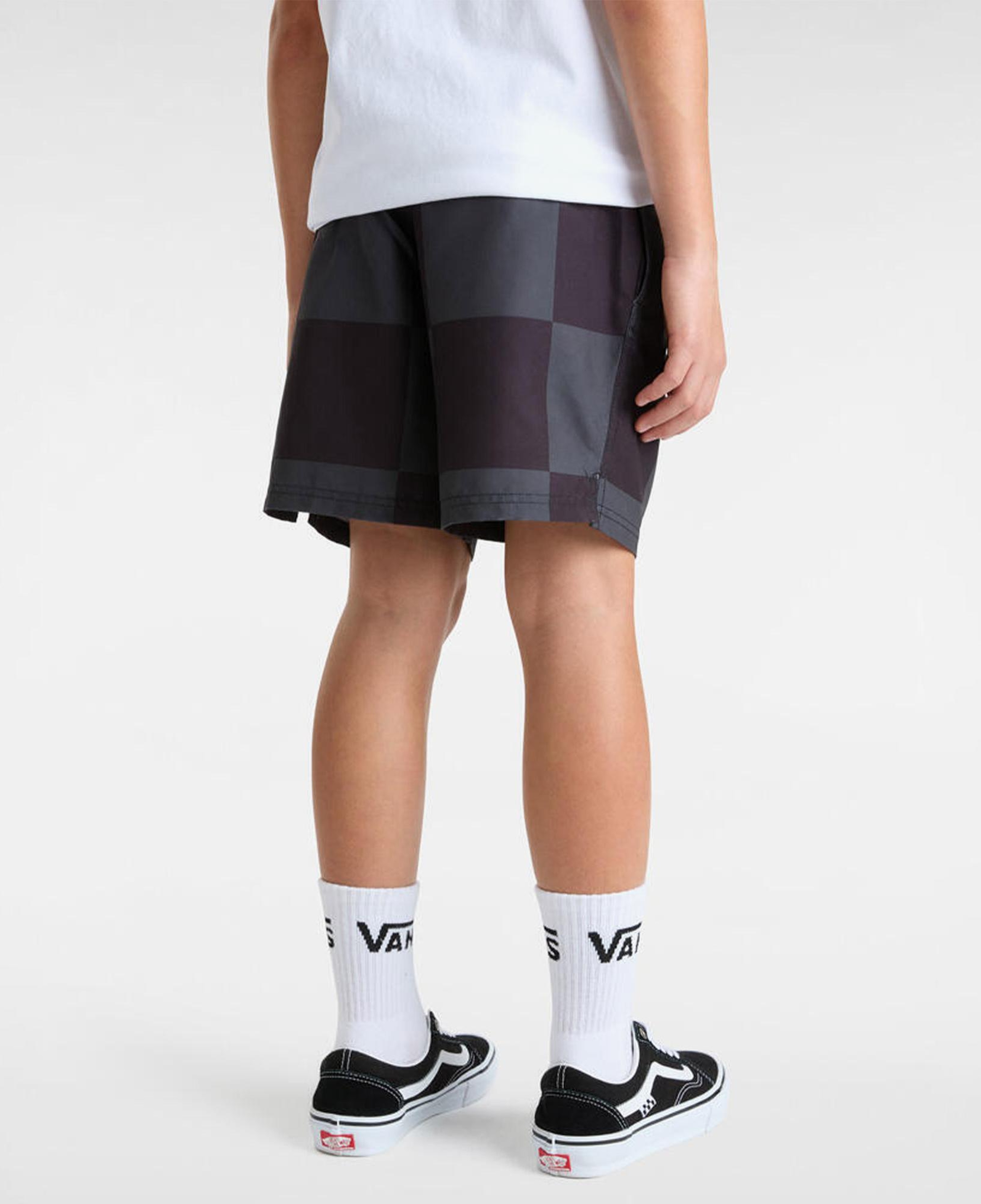 Vans Primary Checkerboard Çocuk Siyah Deniz Şortu