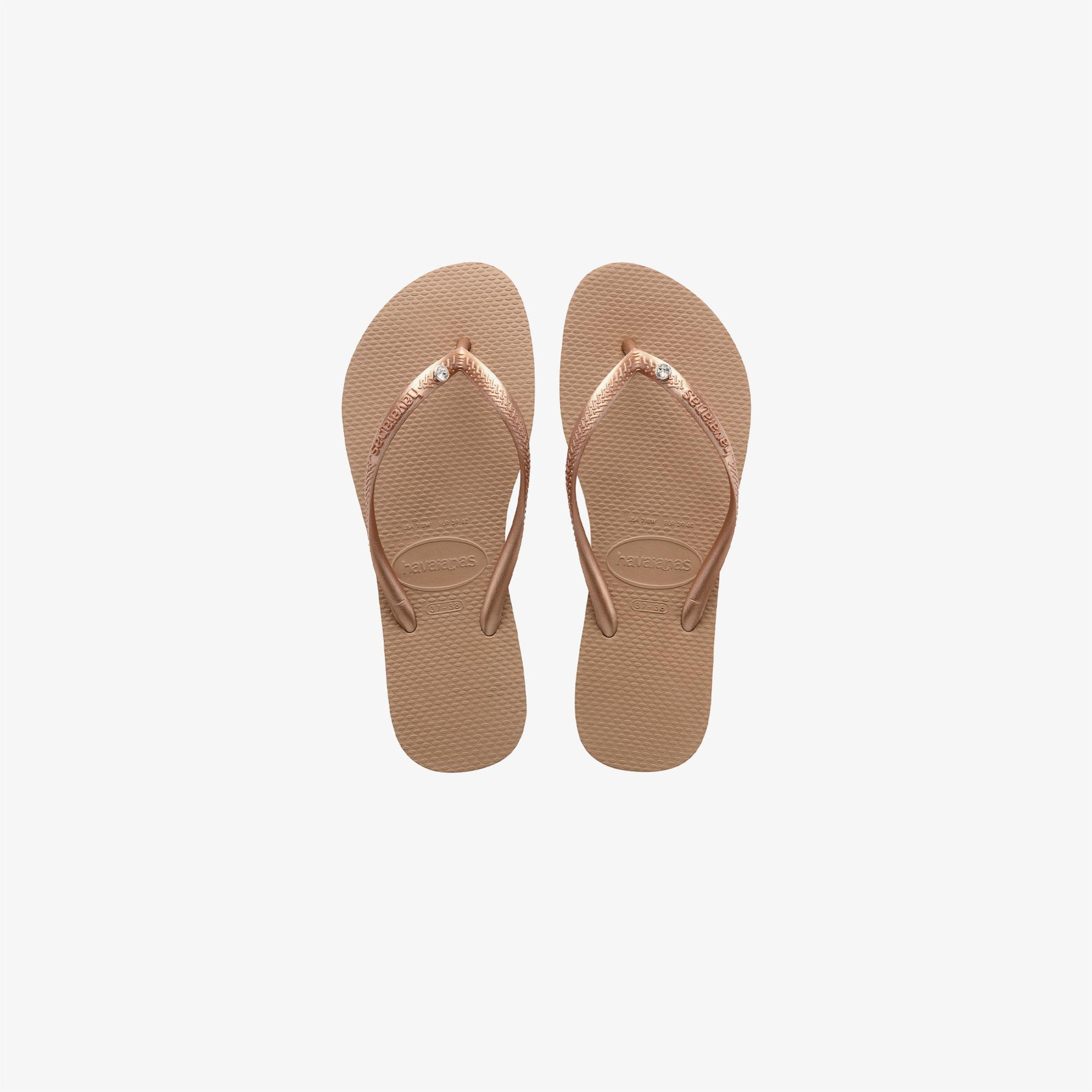 Havaianas Slim Crystal Çocuk Kahverengi Terlik