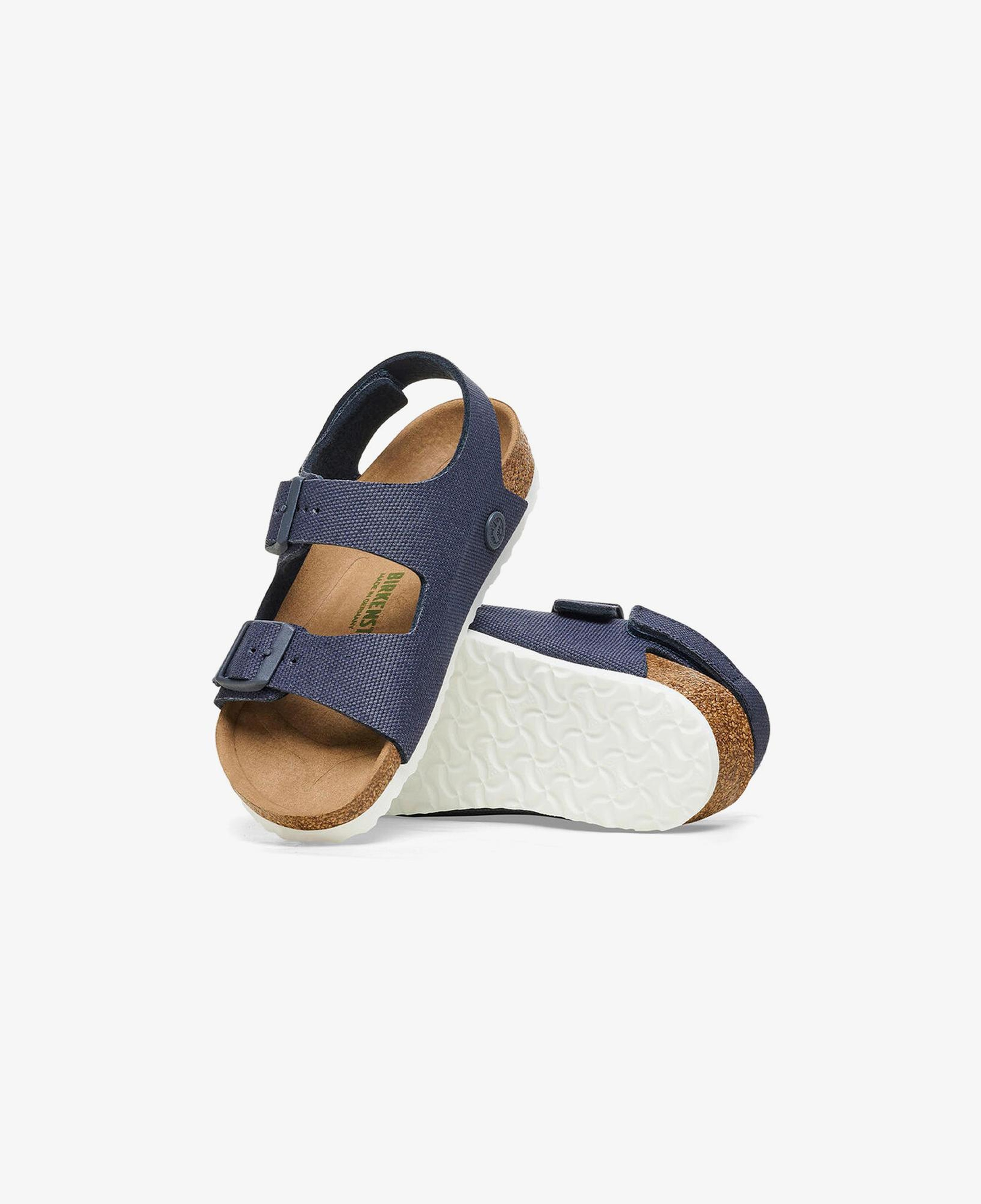 Birkenstock Milano Tex Canvas Vegan Bebek Lacivert Sandalet