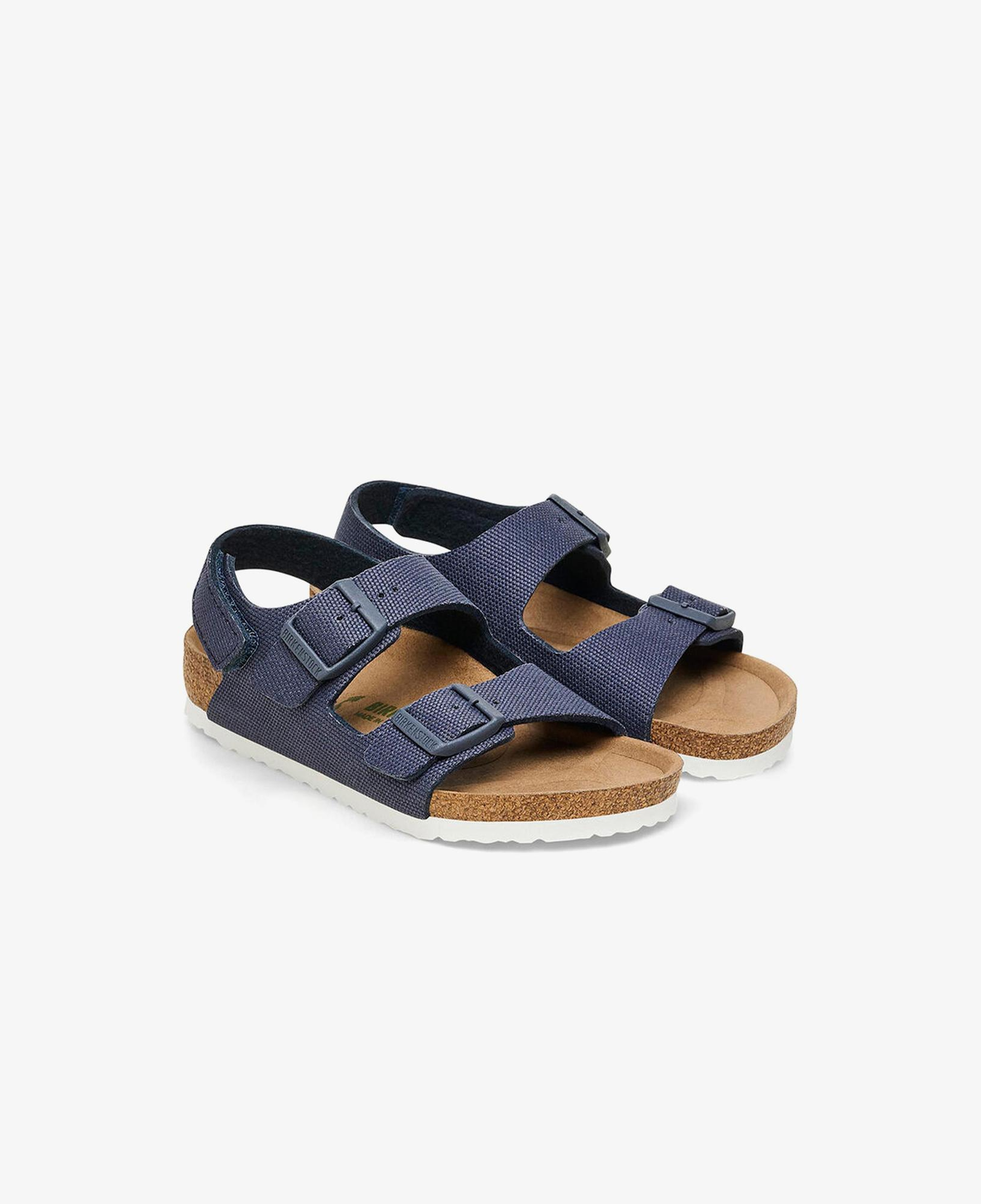 Birkenstock Milano Tex Canvas Vegan Bebek Lacivert Sandalet
