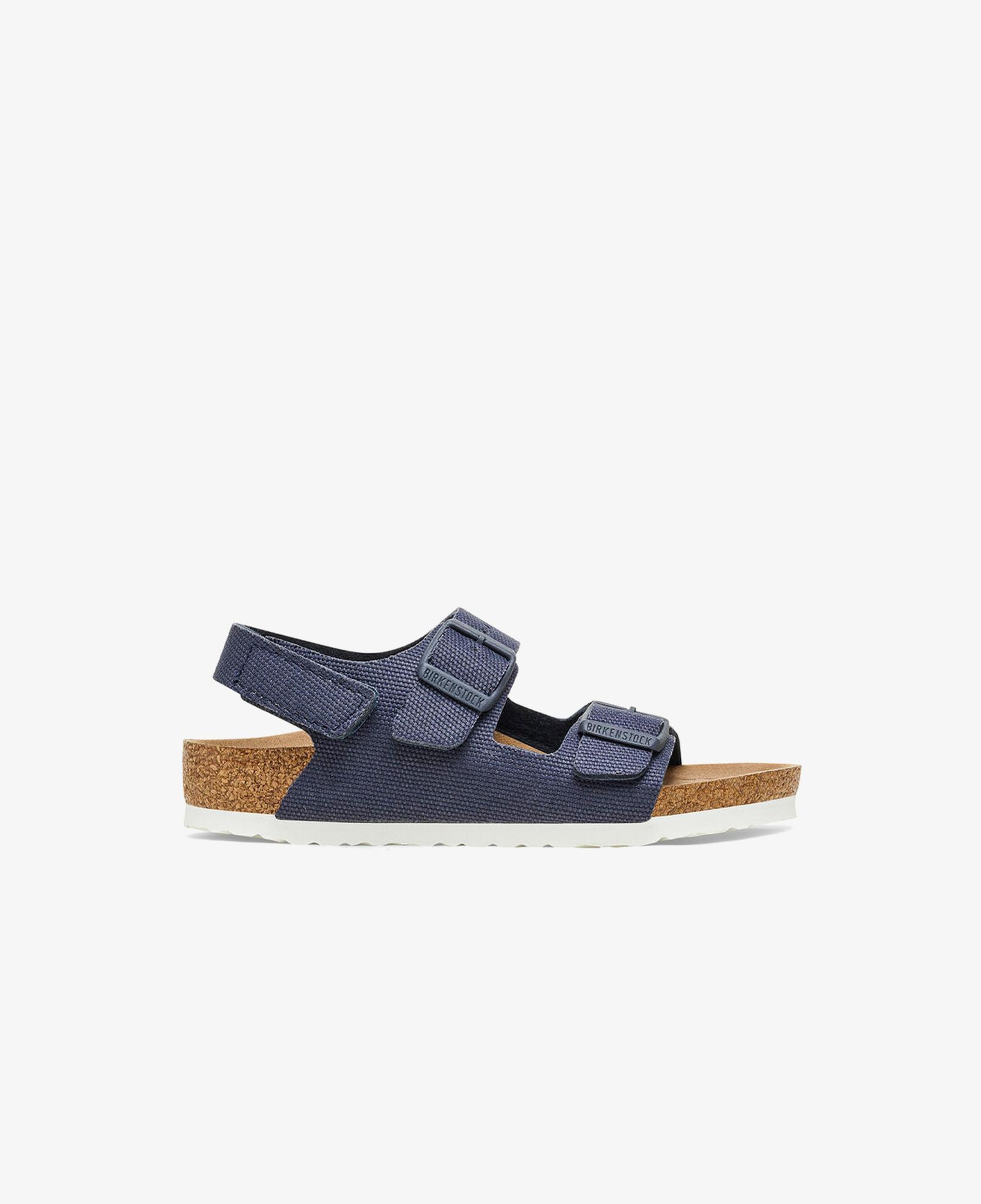 Birkenstock Milano Tex Canvas Vegan Bebek Lacivert Sandalet