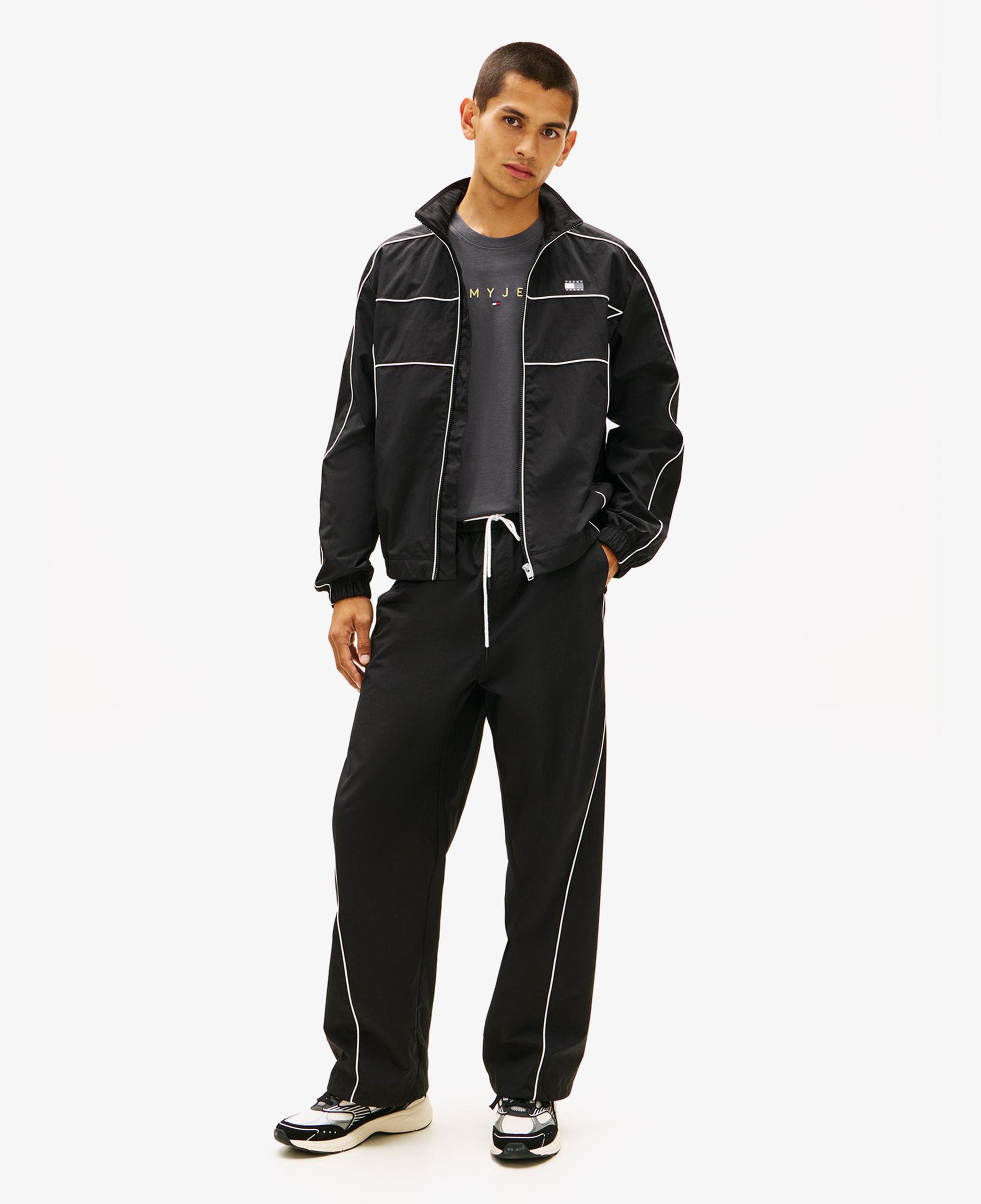 Tommy Hilfiger Jeans Piping Detail Flag Erkek Siyah Ceket