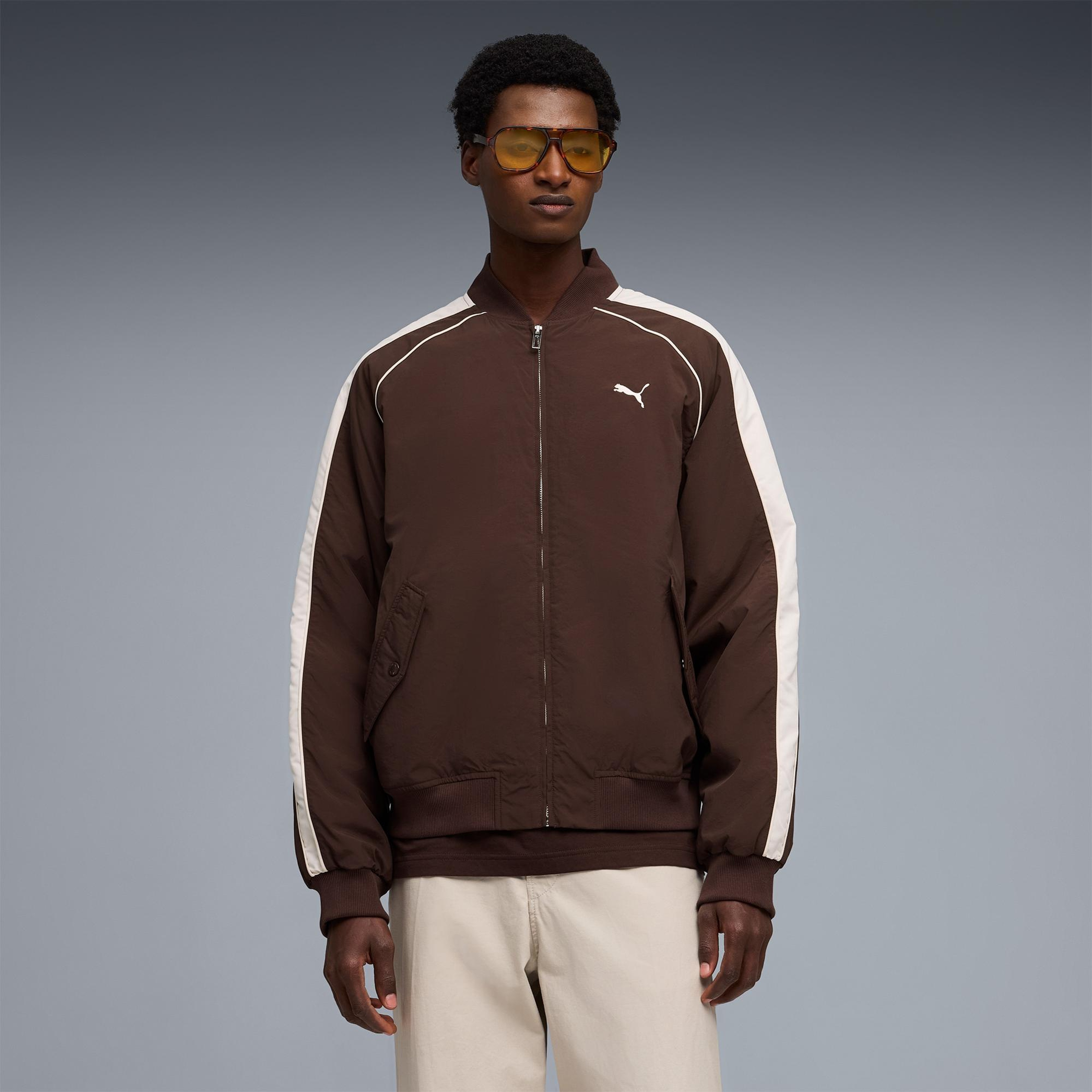Puma T7 Bomber Unisex Kahverengi Ceket
