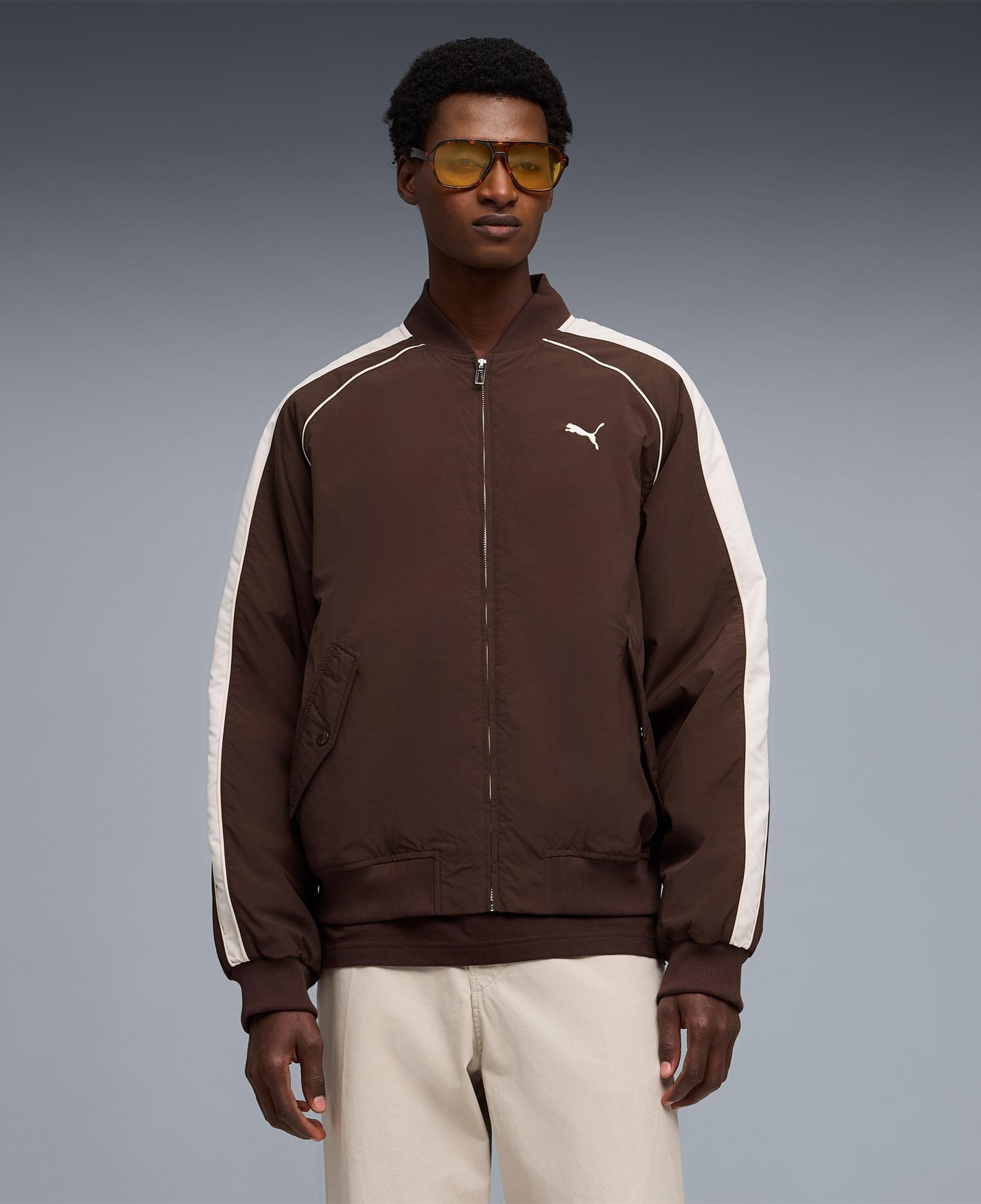 Puma T7 Bomber Unisex Kahverengi Ceket