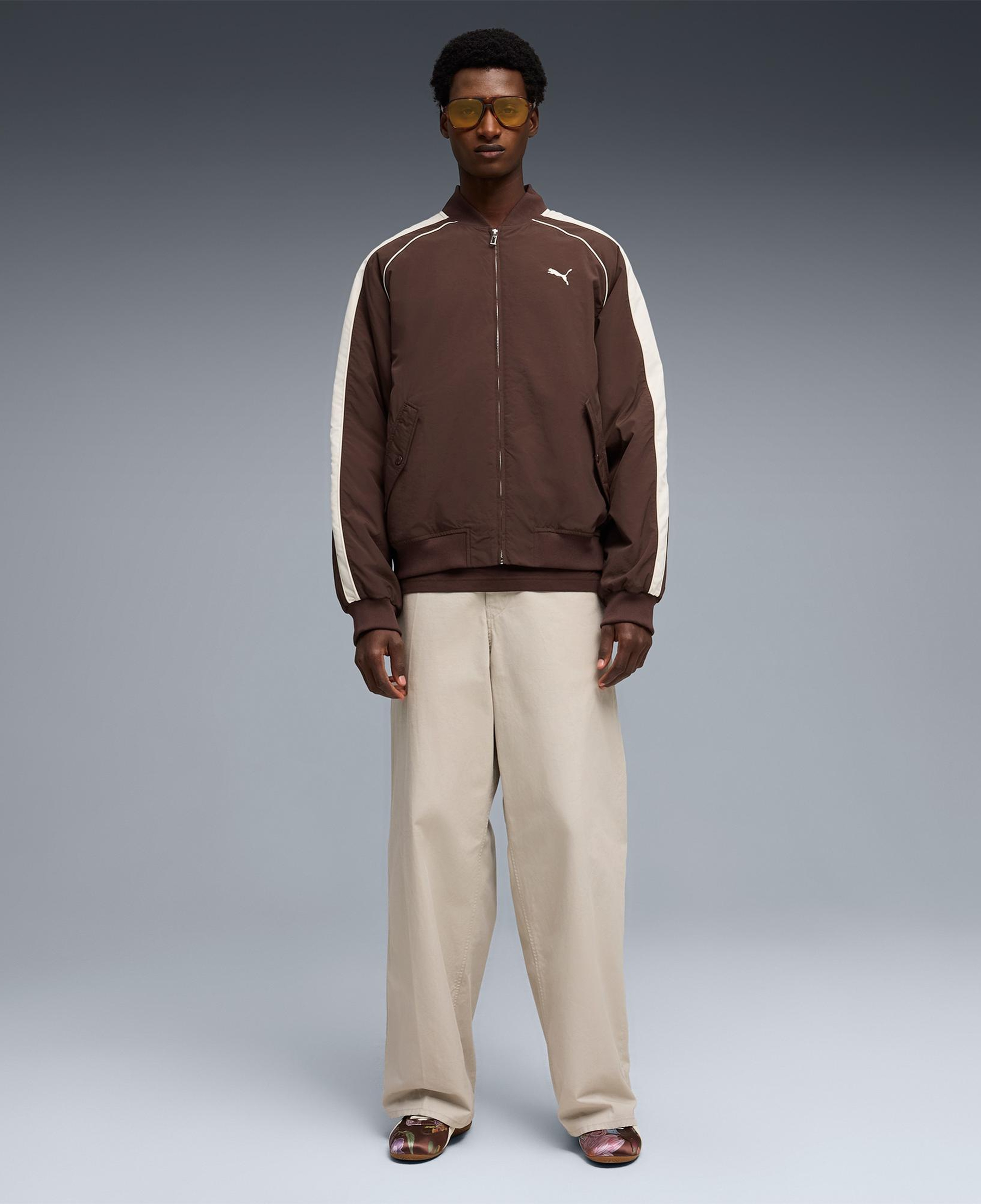 Puma T7 Bomber Unisex Kahverengi Ceket