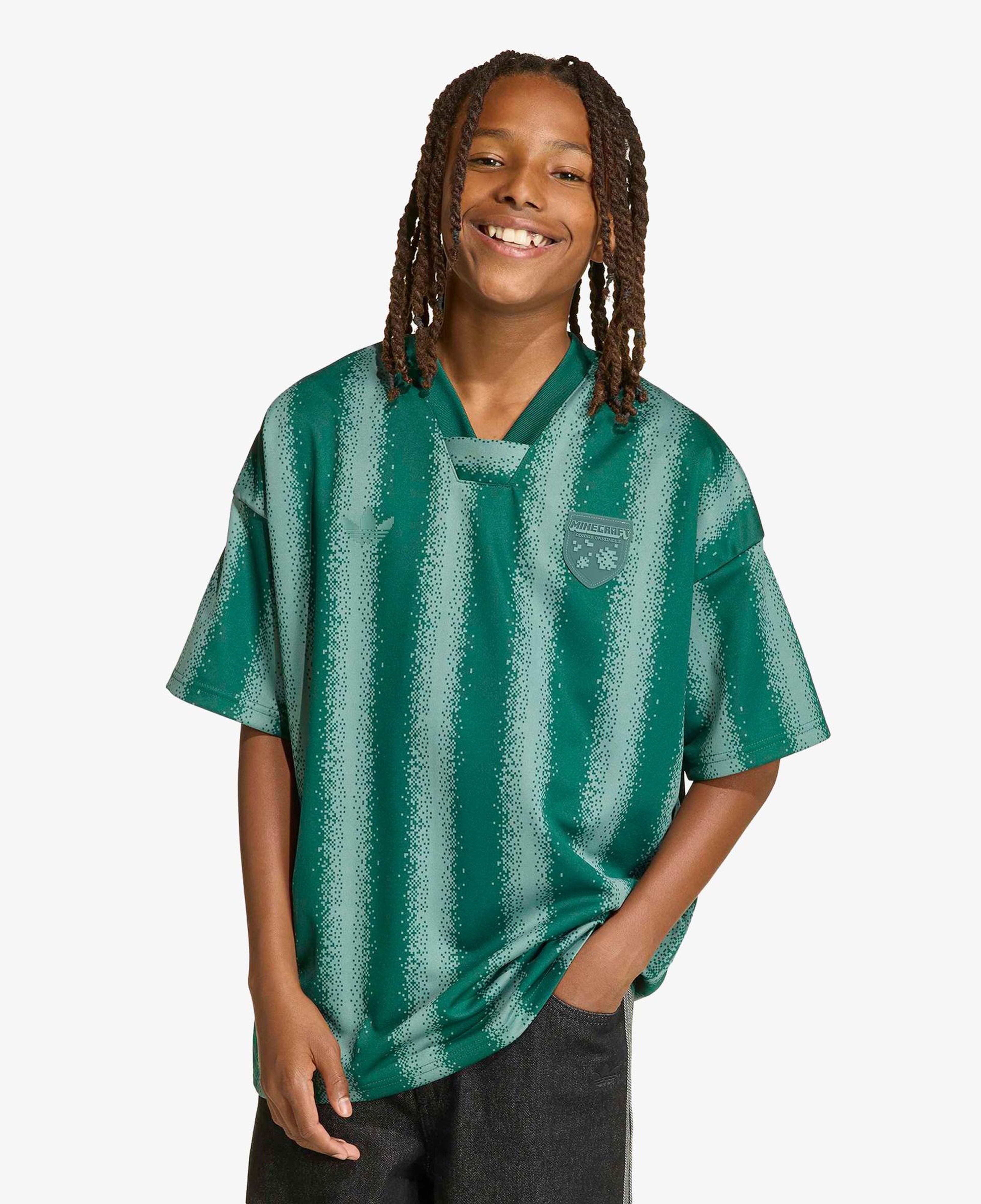 adidas Minecraft Os Jersey Tee Çocuk Yeşil T-Shirt