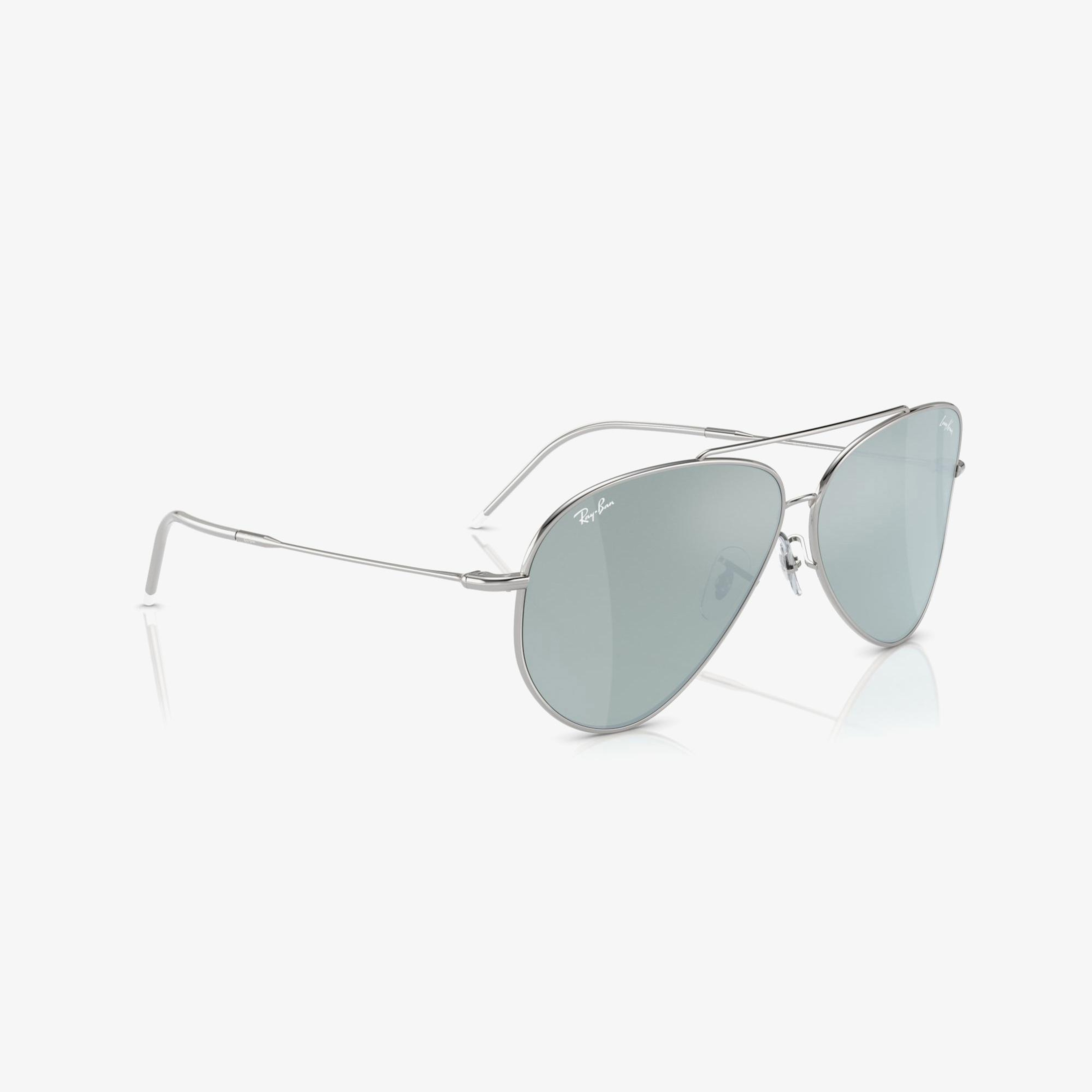 RAY-BAN Lenny Kravitz X Aviator Reverse Unisex Gümüş Güneş Gözlüğü