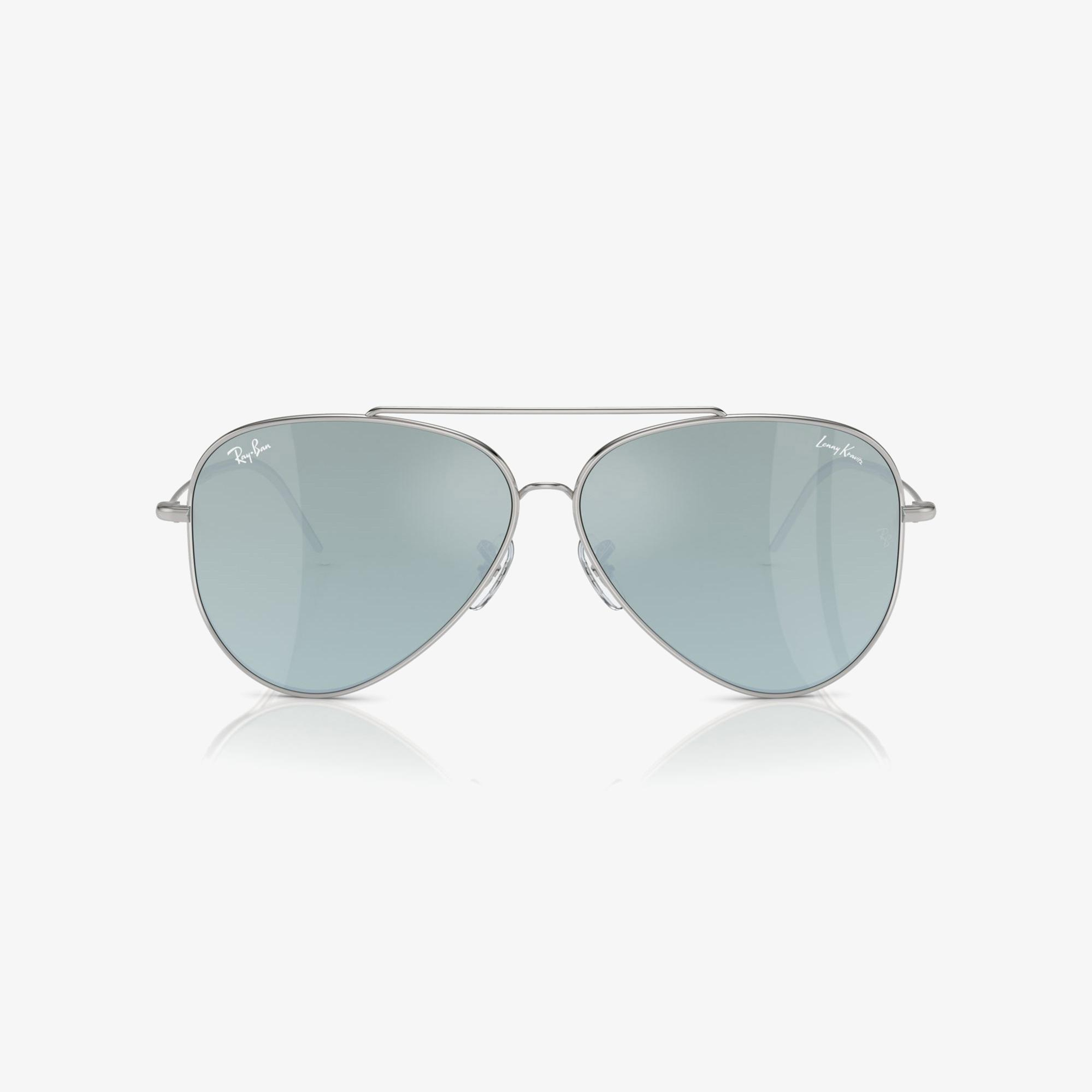 RAY-BAN Lenny Kravitz X Aviator Reverse Unisex Gümüş Güneş Gözlüğü