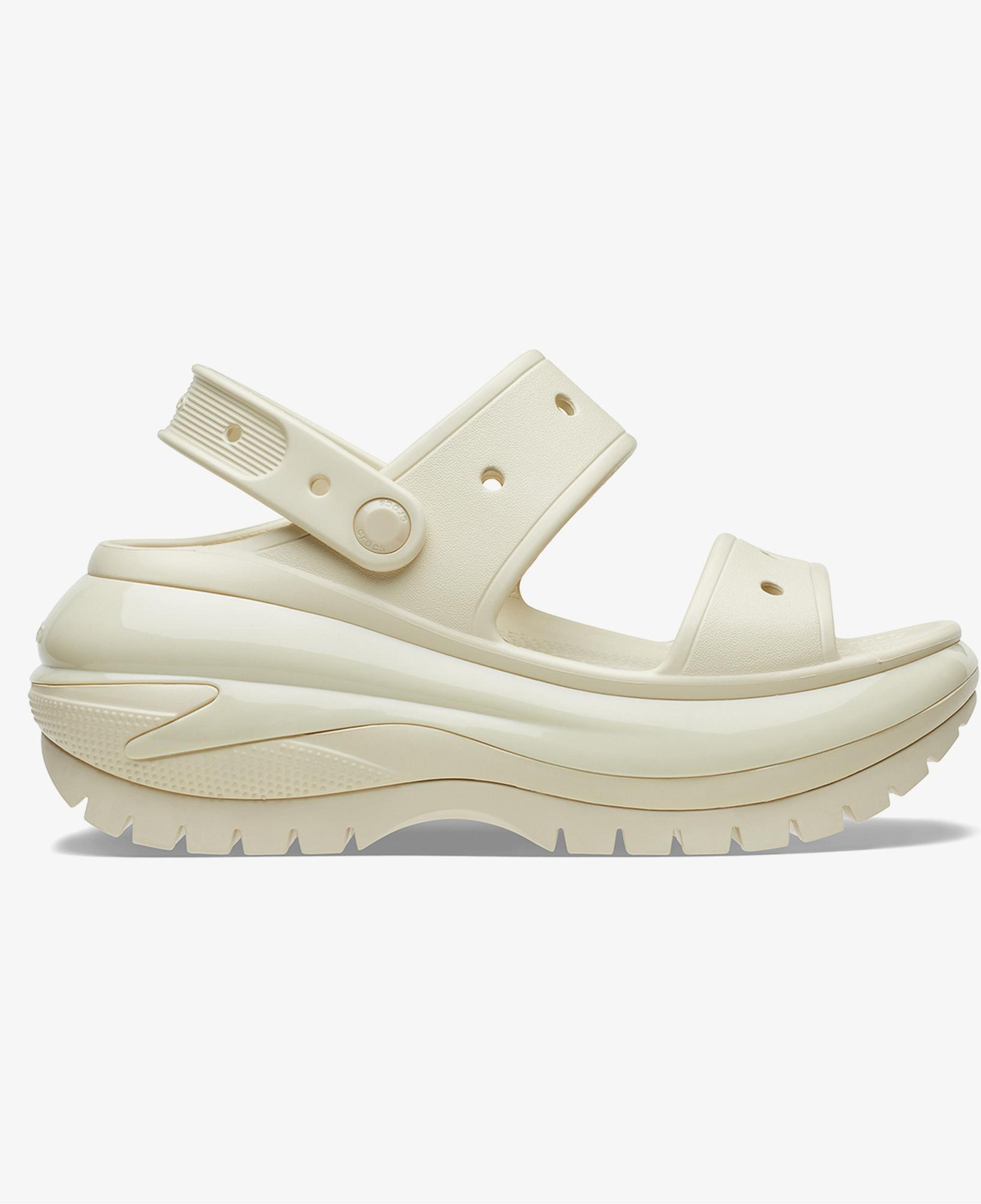 Crocs Classic Mega Crush Kadın Krem Sandalet