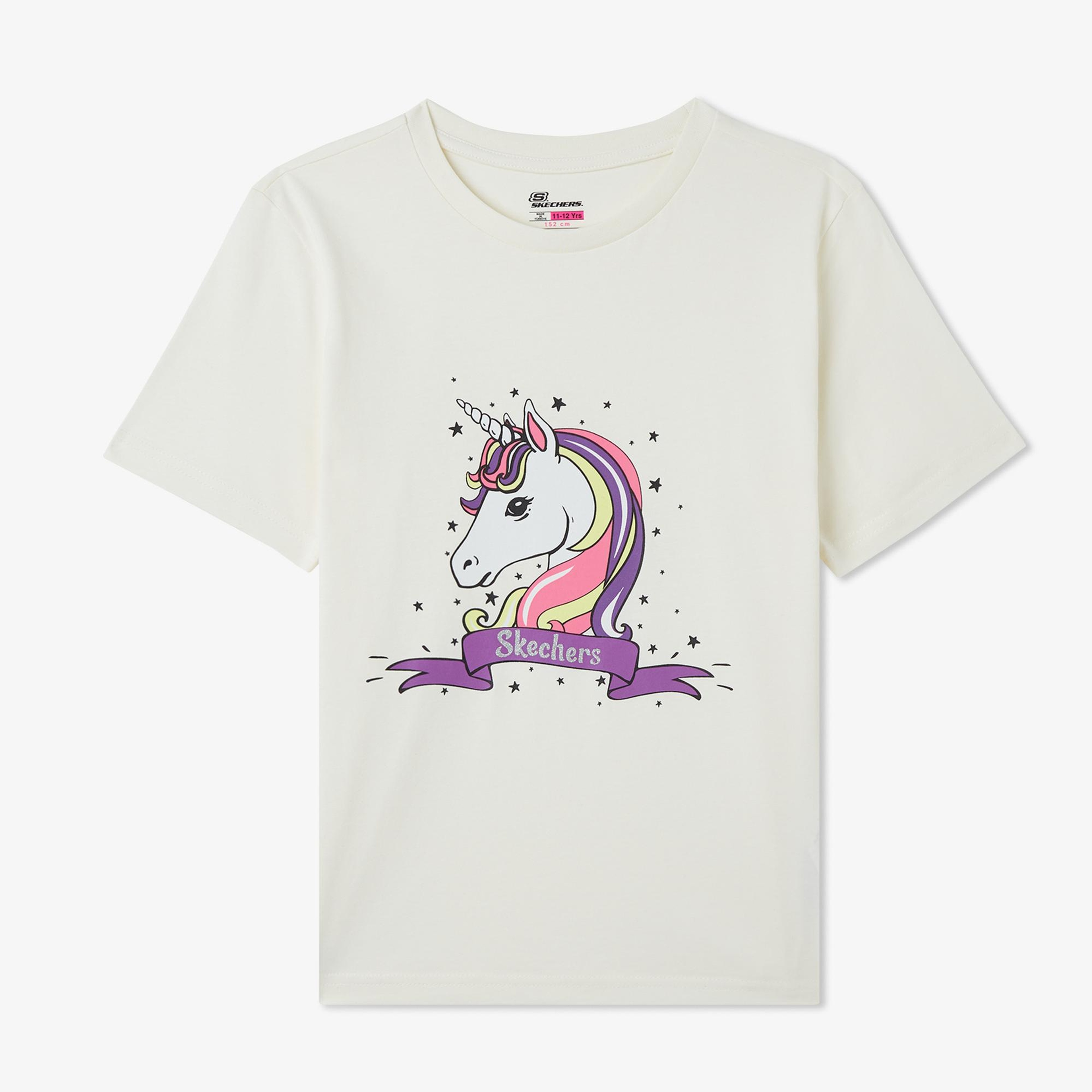 Skechers Graphic Çocuk Beyaz T-Shirt
