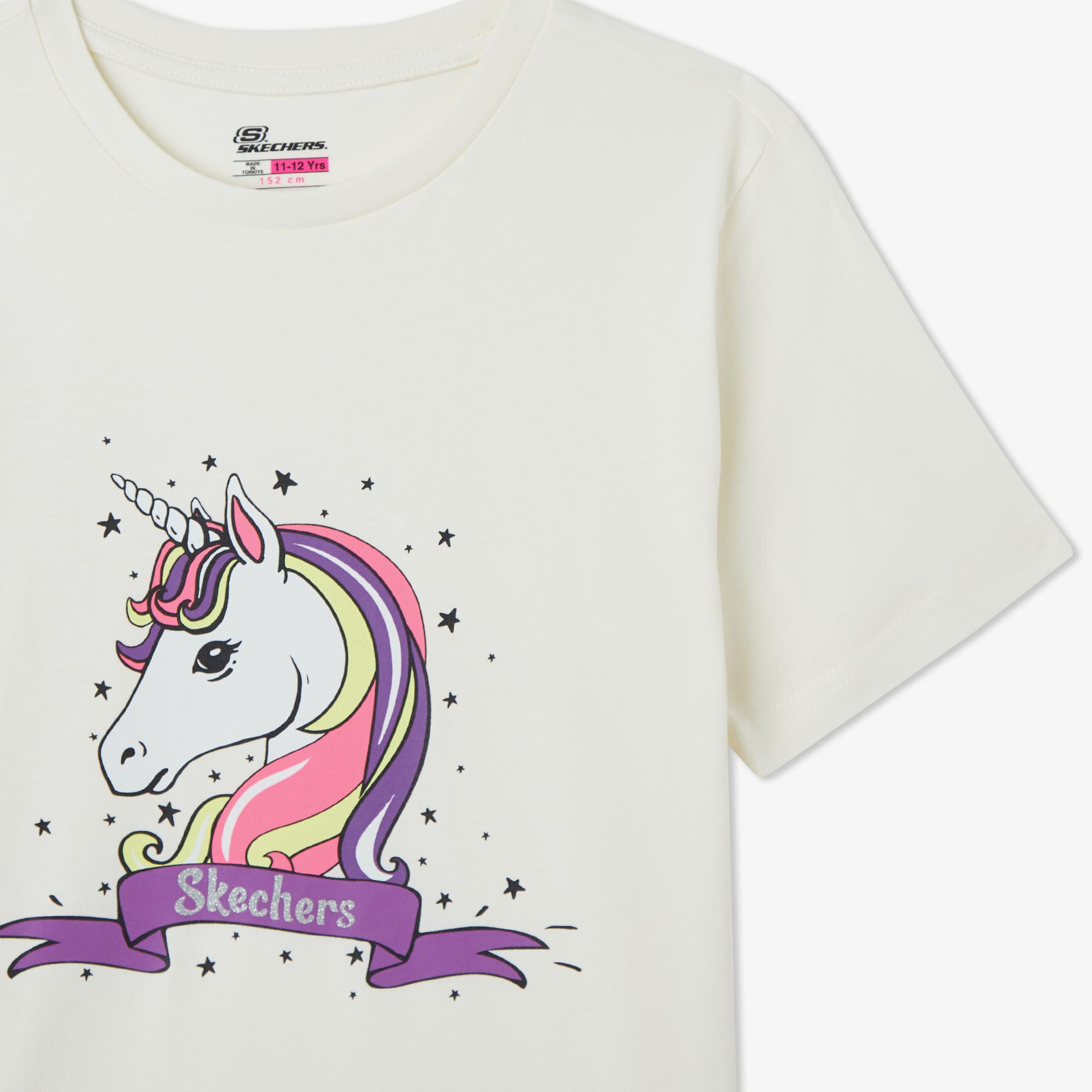 Skechers Graphic Çocuk Beyaz T-Shirt