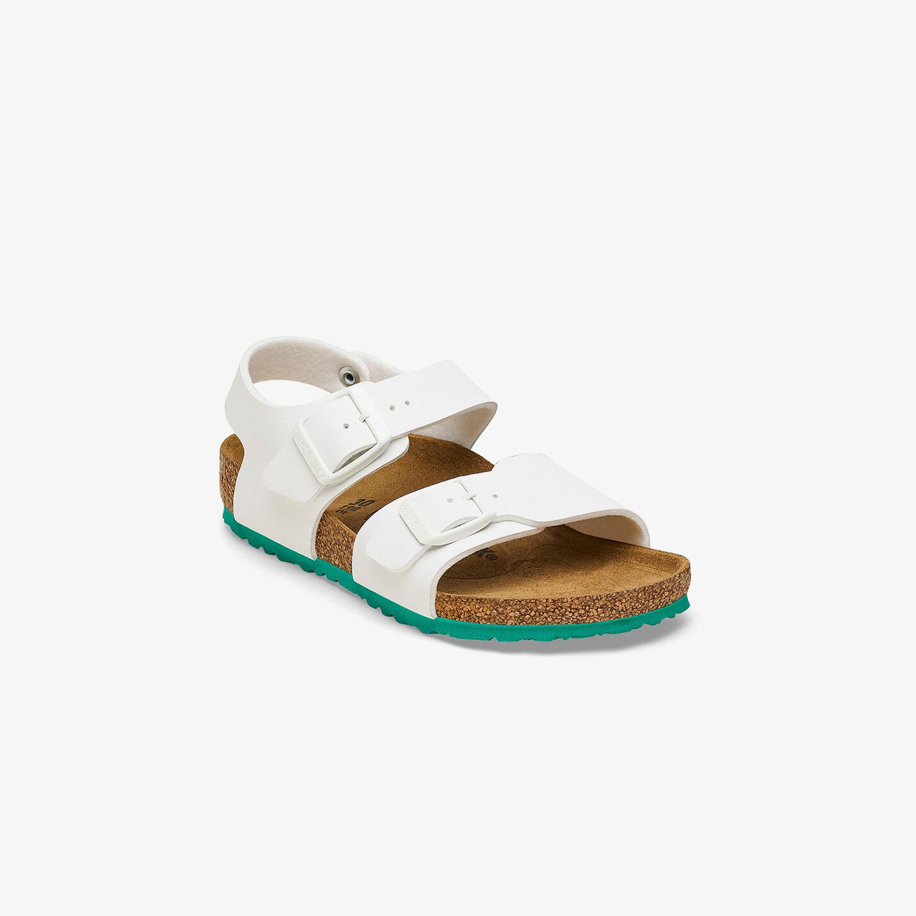 Birkenstock New York Bf Desert Soil Çocuk Beyaz Sandalet