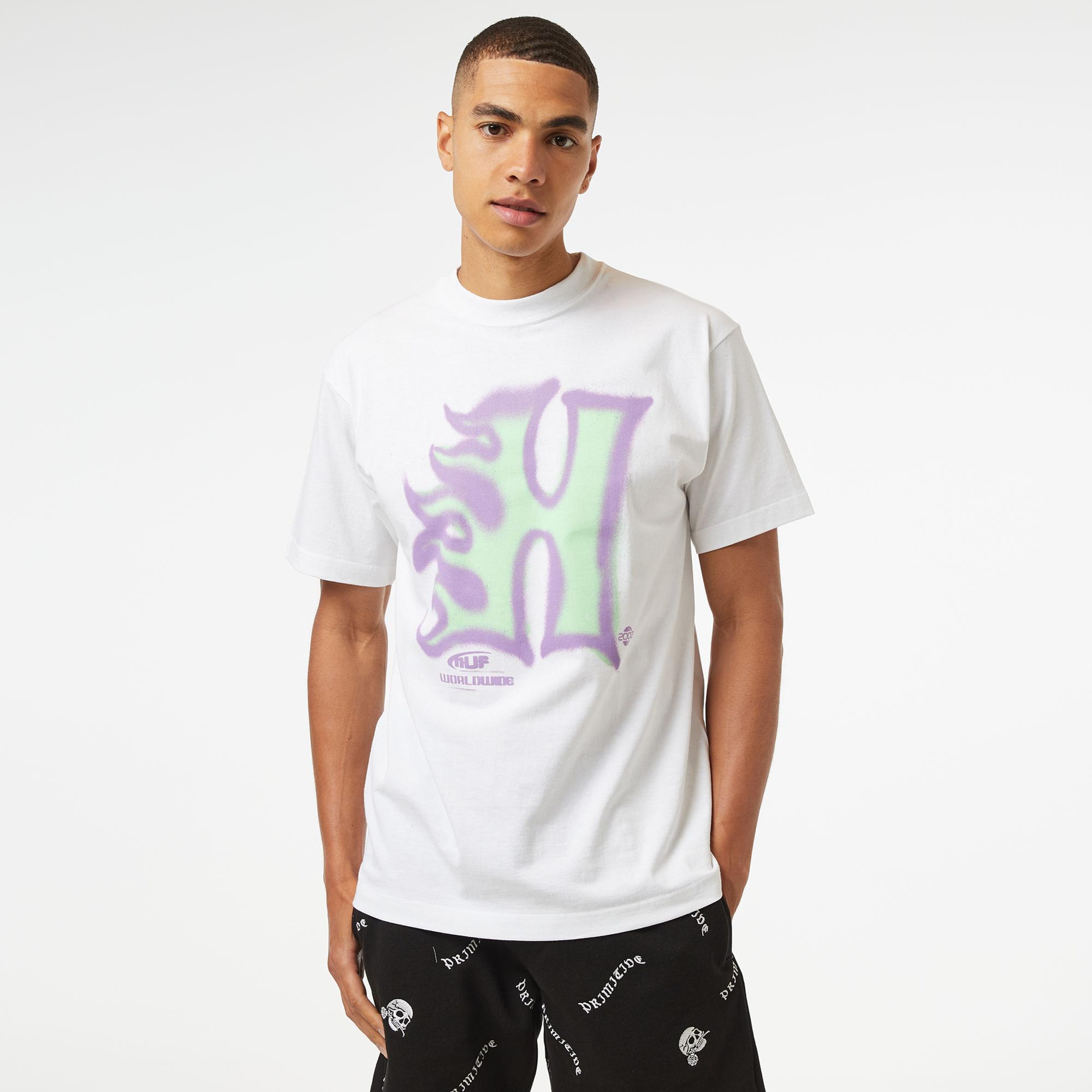 HUF Heat Wave S/S Erkek Beyaz T-Shirt