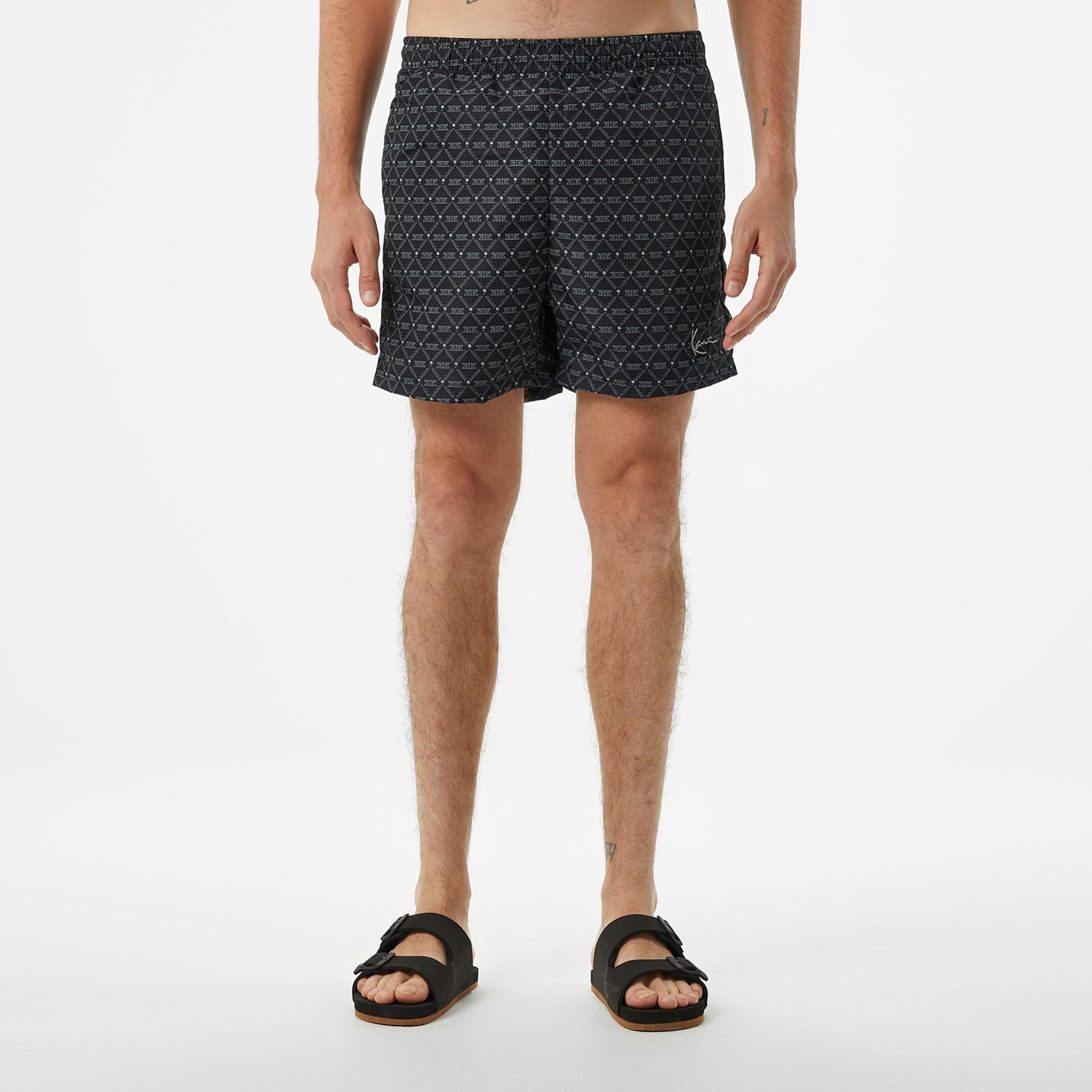 Karl Kani Signature Swim Erkek Siyah Mayo