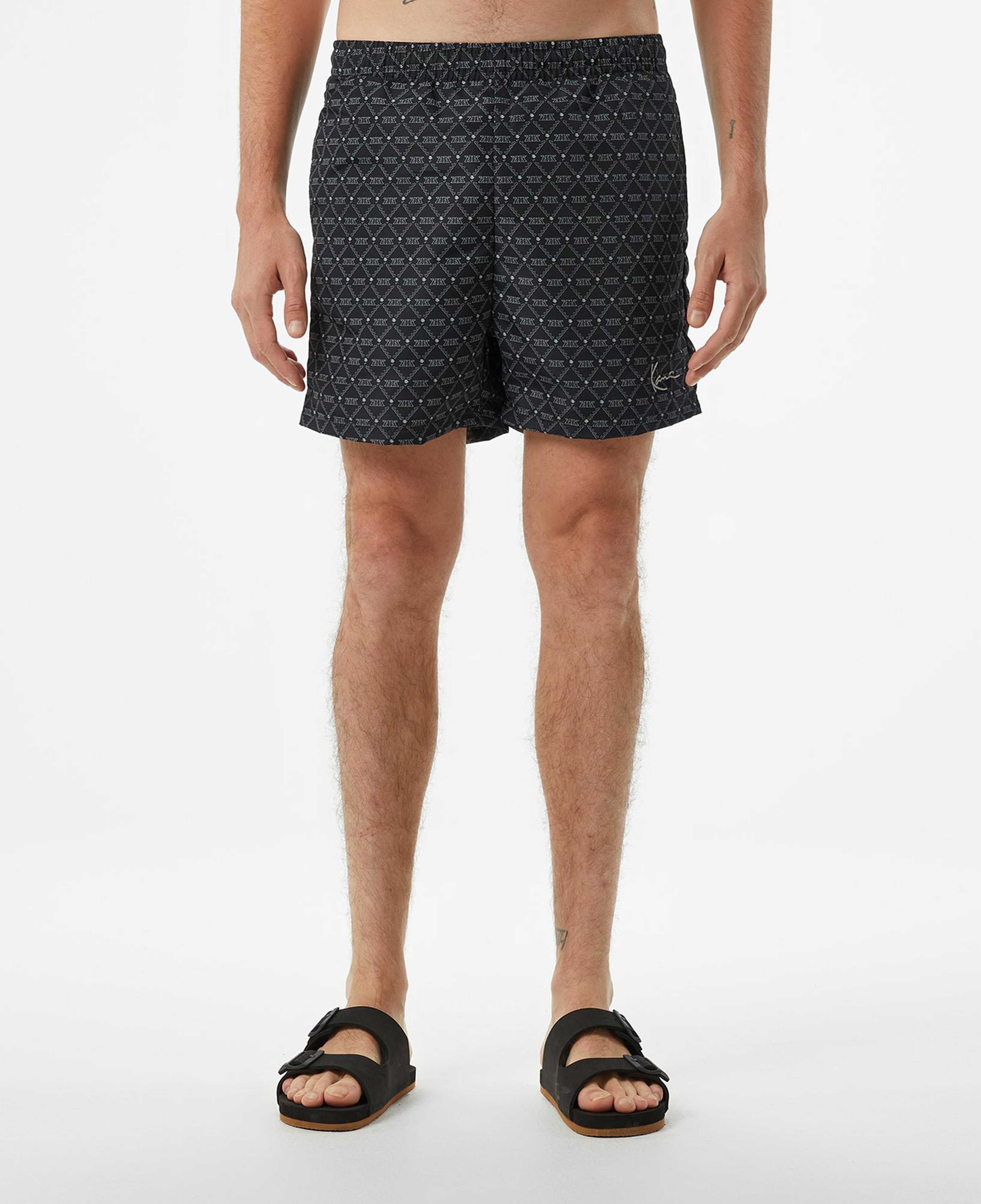 Karl Kani Signature Swim Erkek Siyah Mayo