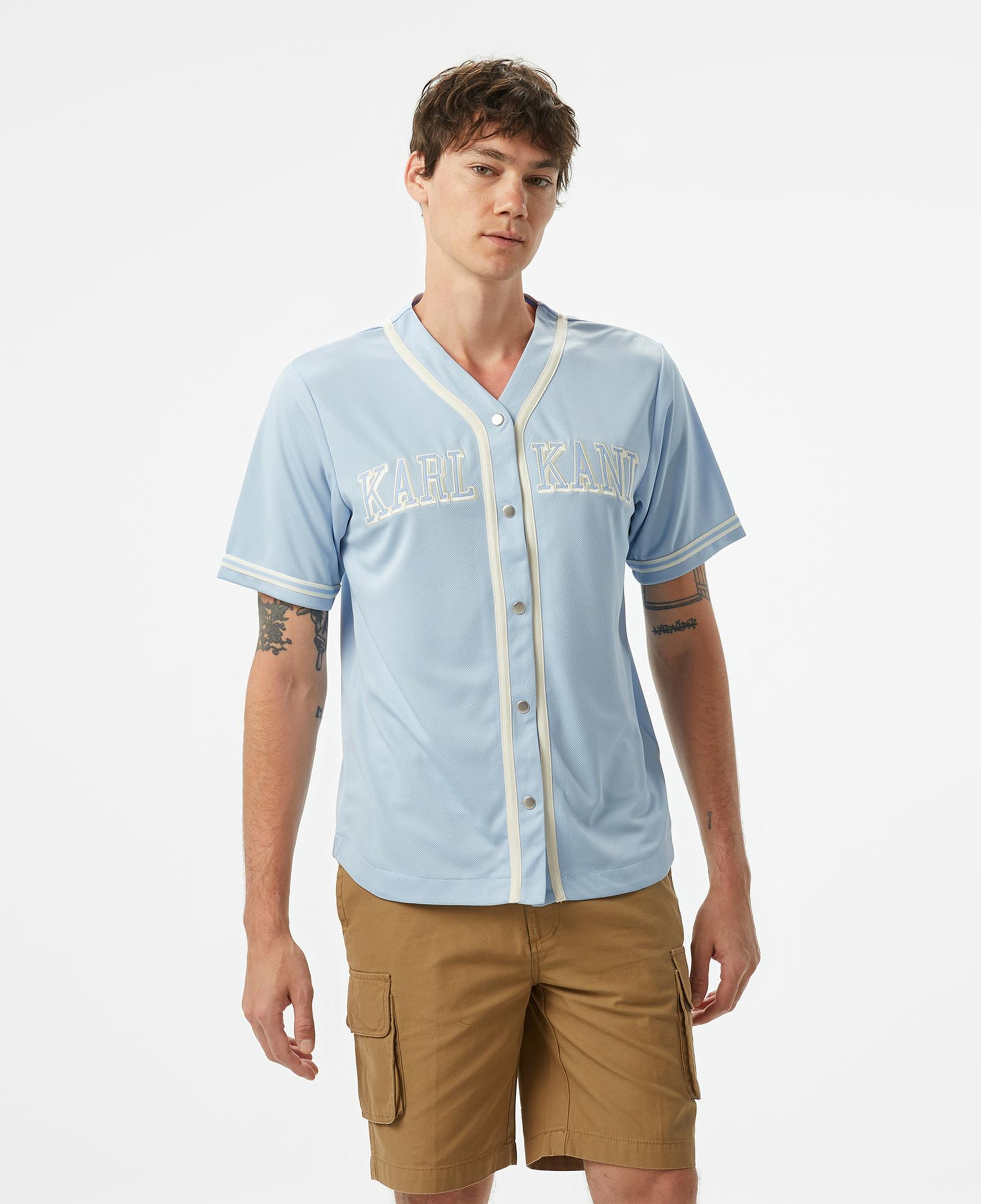 Karl Kani Baseball Erkek Mavi Gömlek