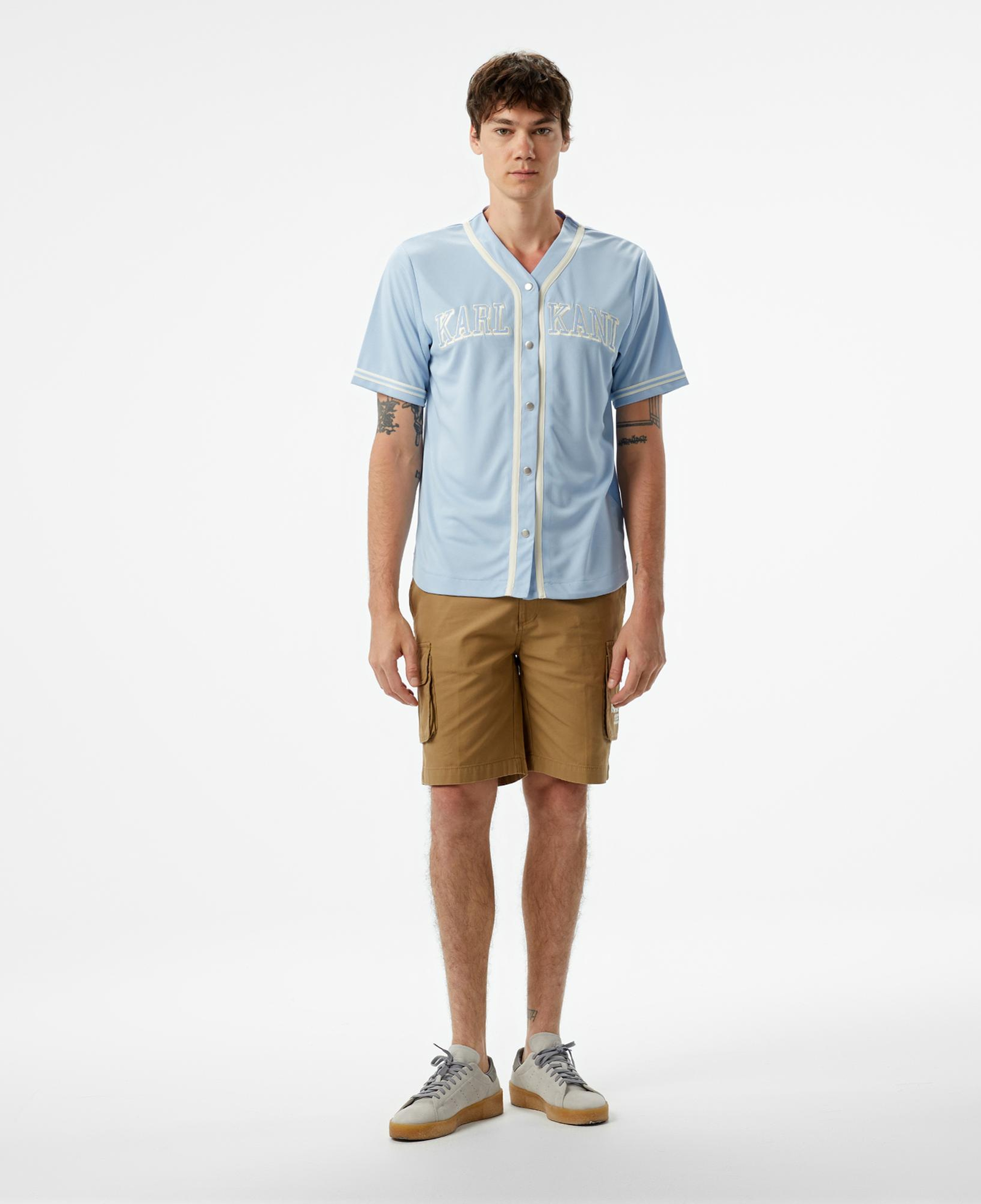 Karl Kani Baseball Erkek Mavi Gömlek