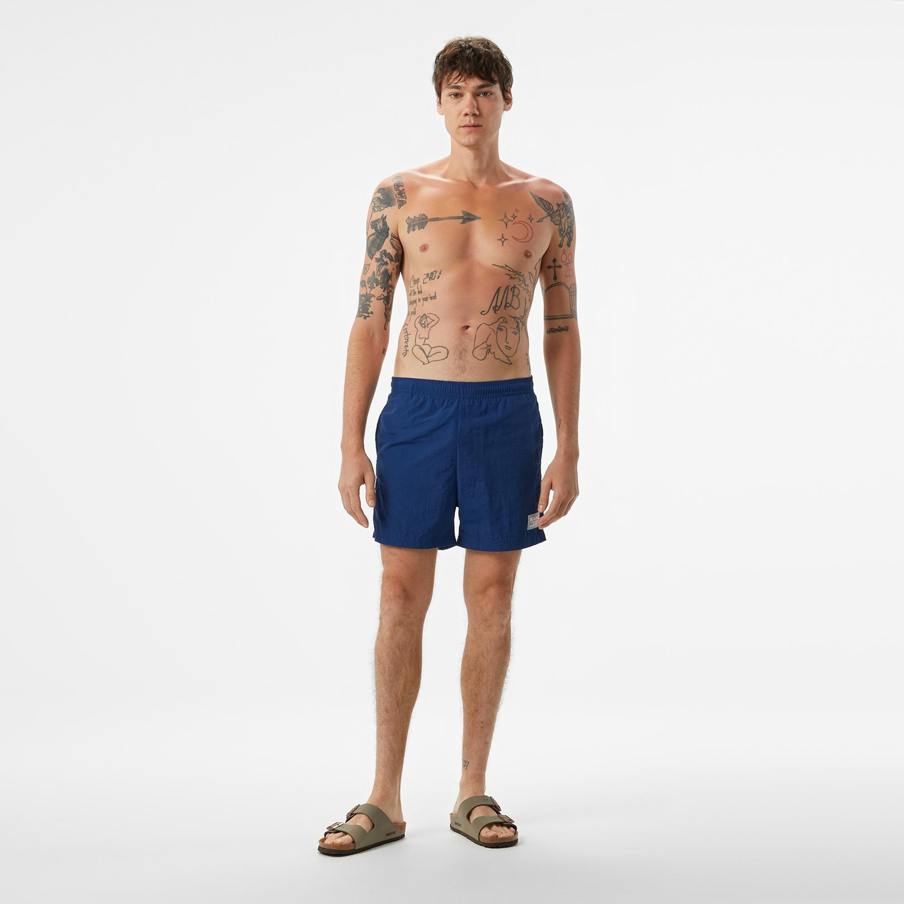 Karl Kani Signature Swim Erkek Mavi Mayo