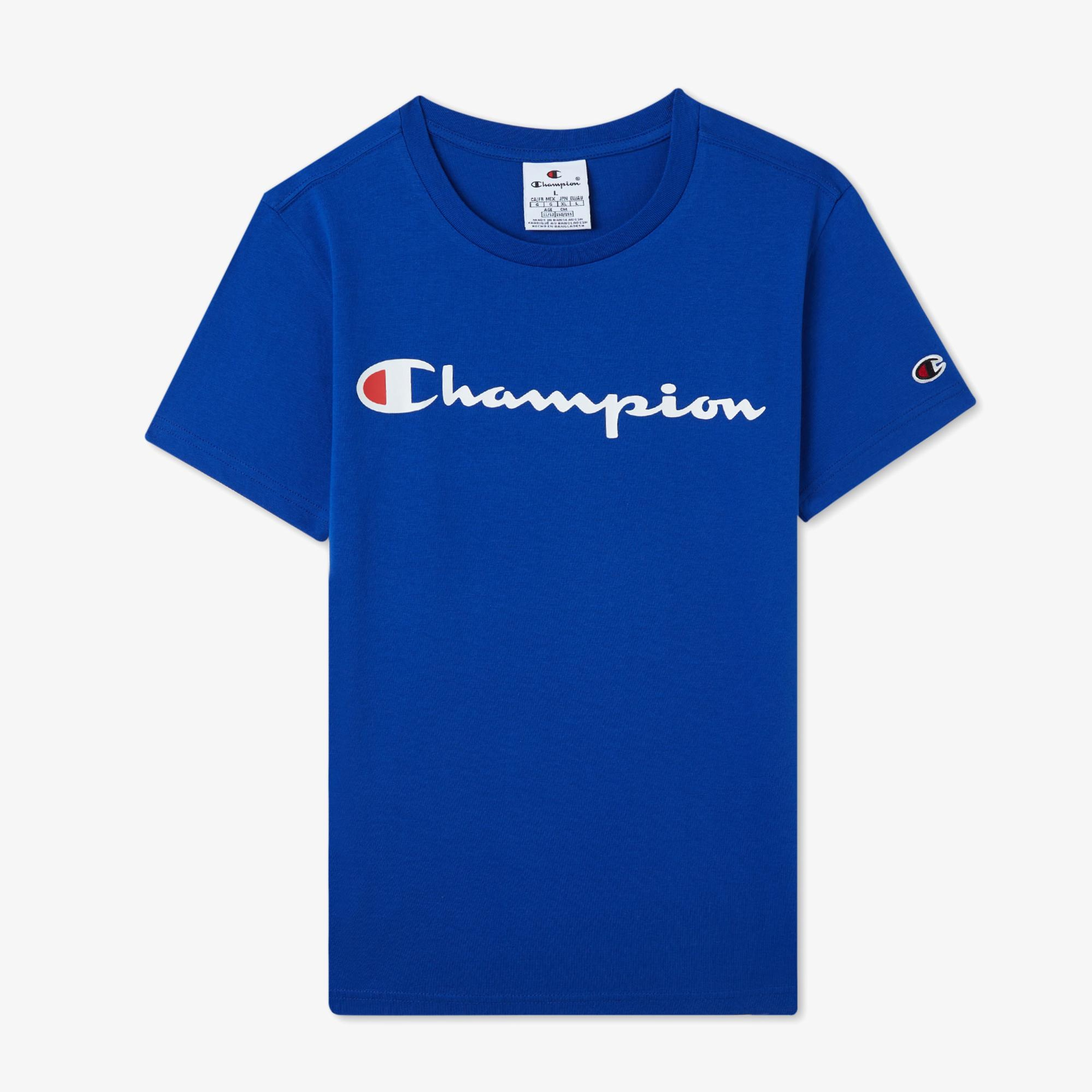 Champion Big Logo Çocuk Mavi T-Shirt