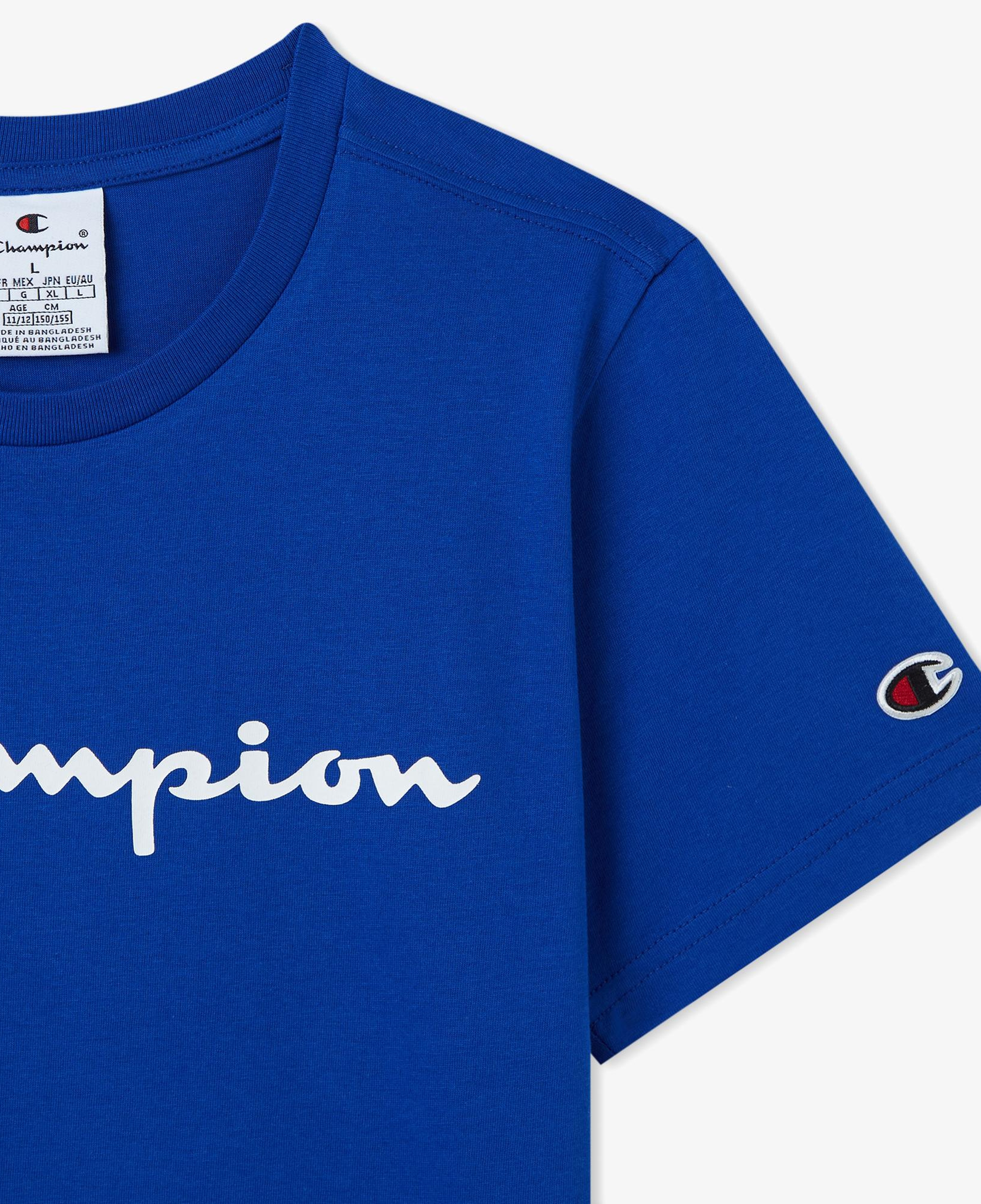 Champion Big Logo Çocuk Mavi T-Shirt