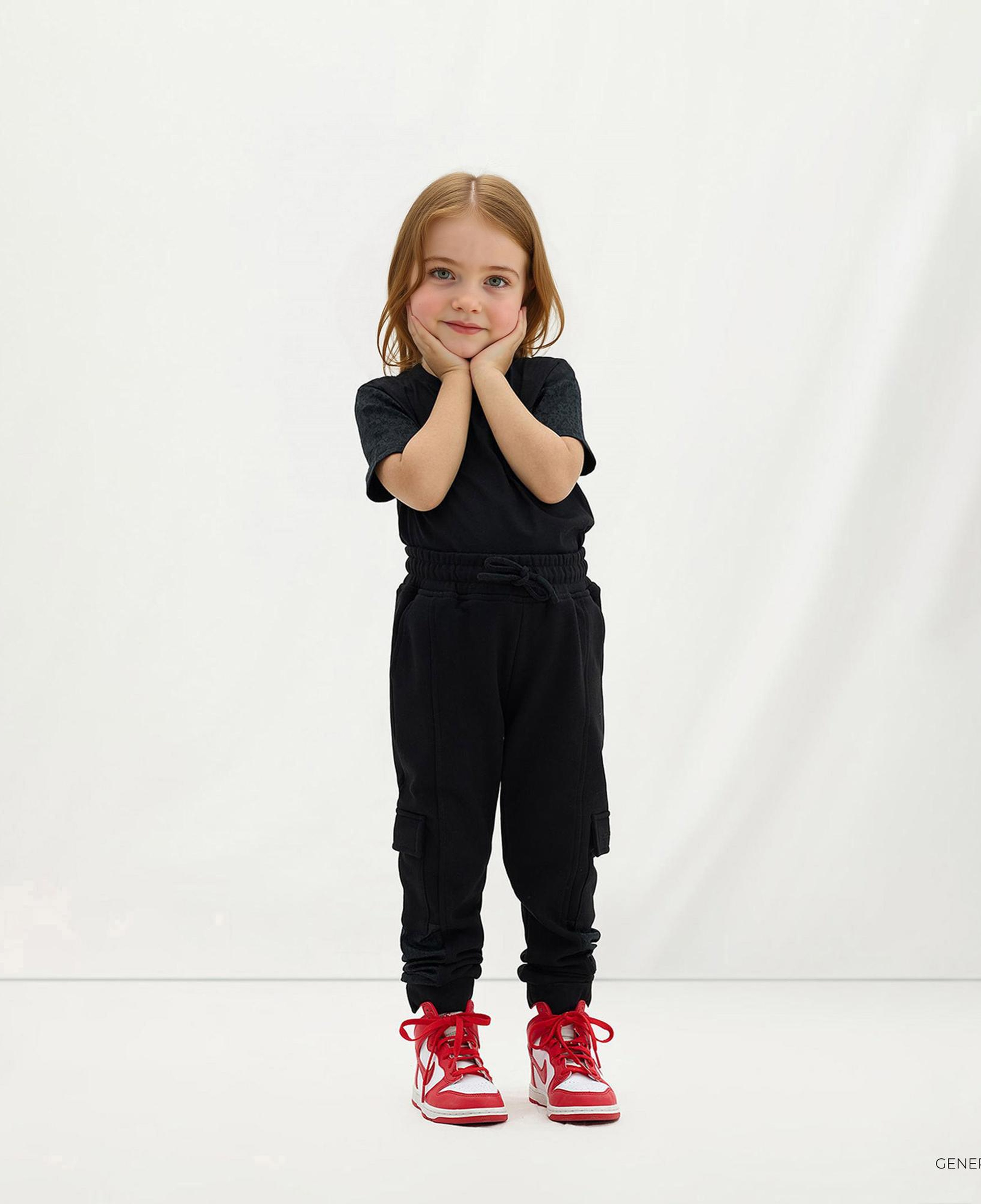 Les Benjamins 401 Çocuk Siyah Eşofman Altı