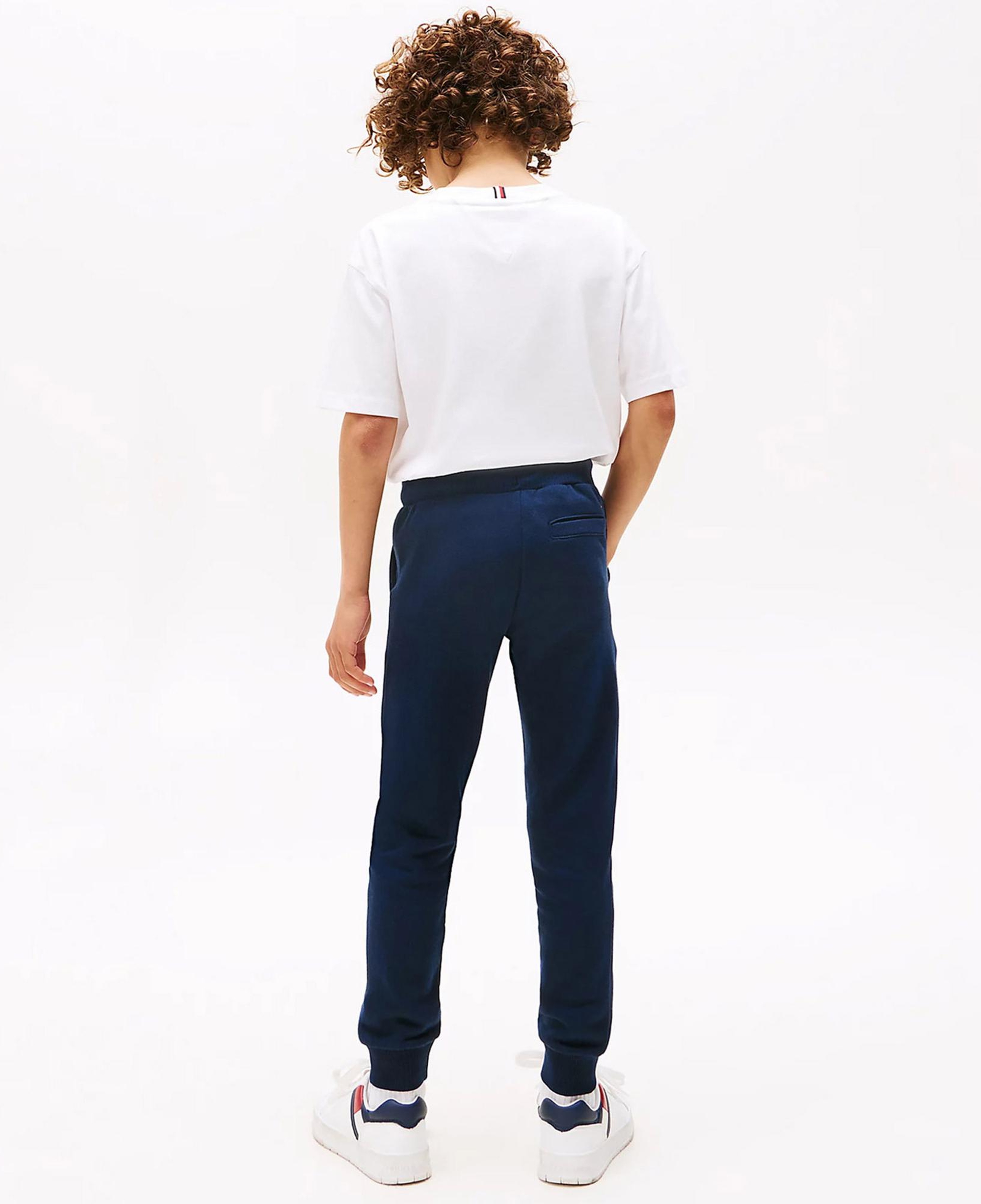 Tommy Hilfiger Cuffed Leg Logo Çocuk Siyah Eşofman Altı