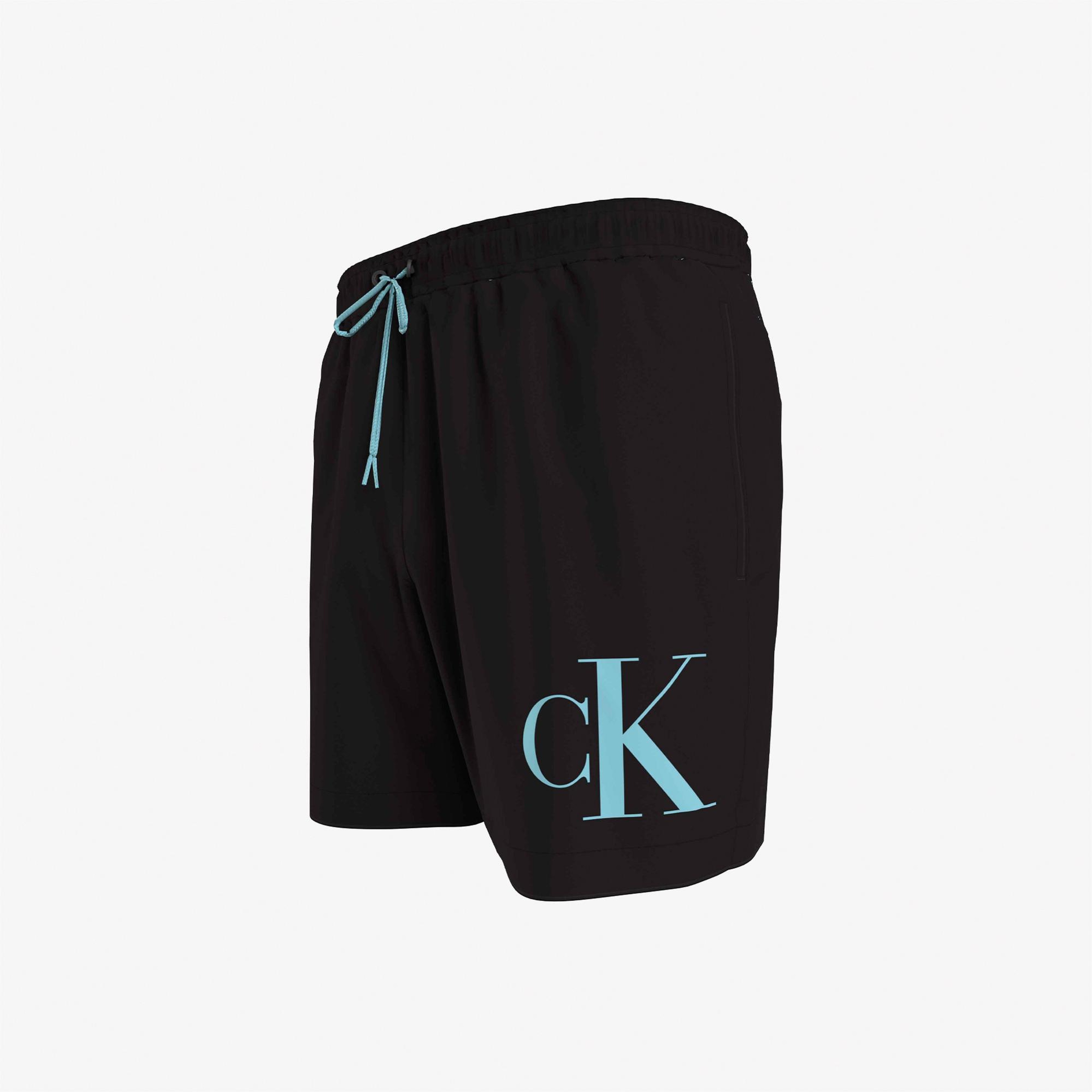 Calvin Klein Monogram Erkek Siyah Deniz Şortu