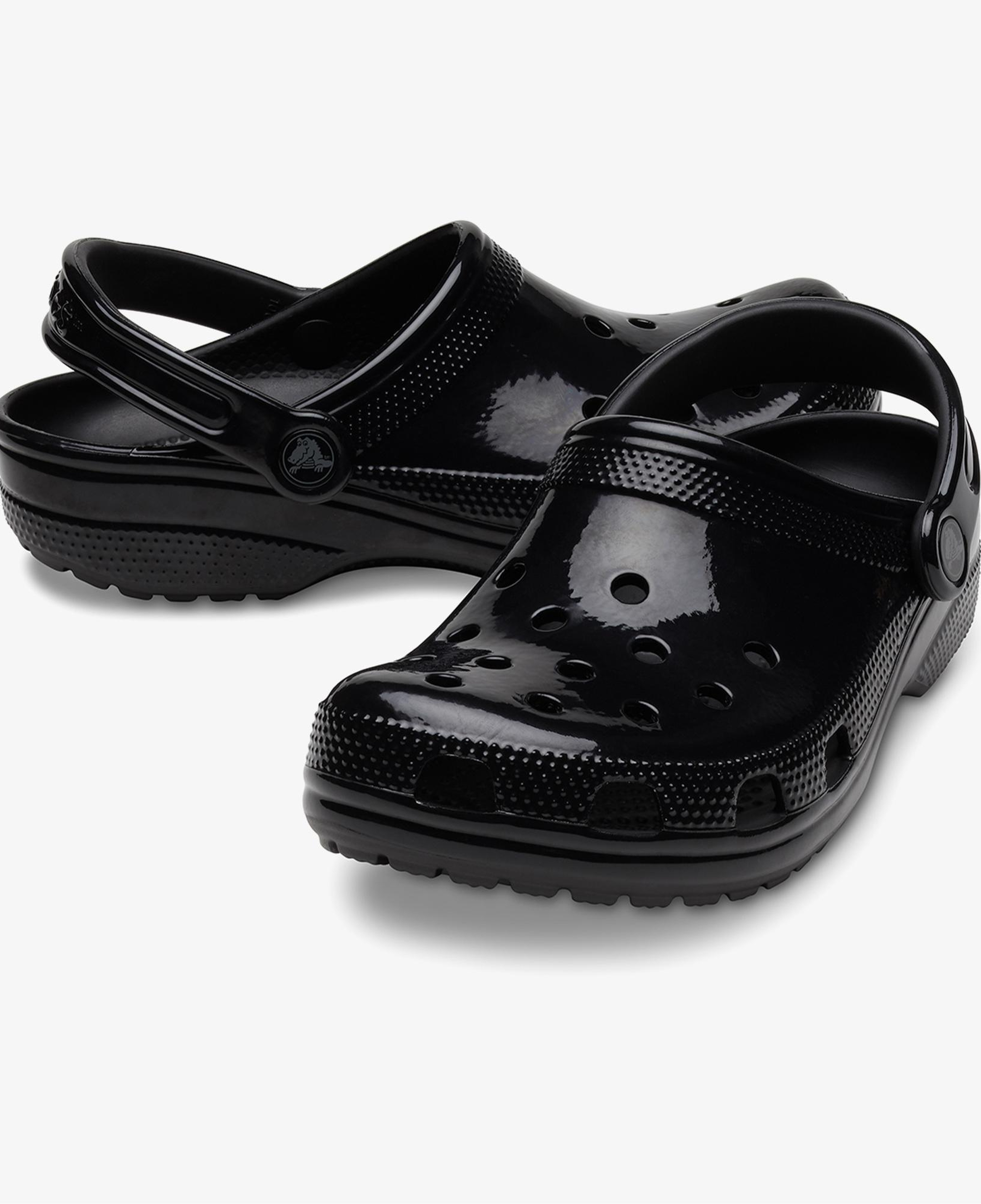 Crocs Classic High Shine Kadın Siyah Terlik