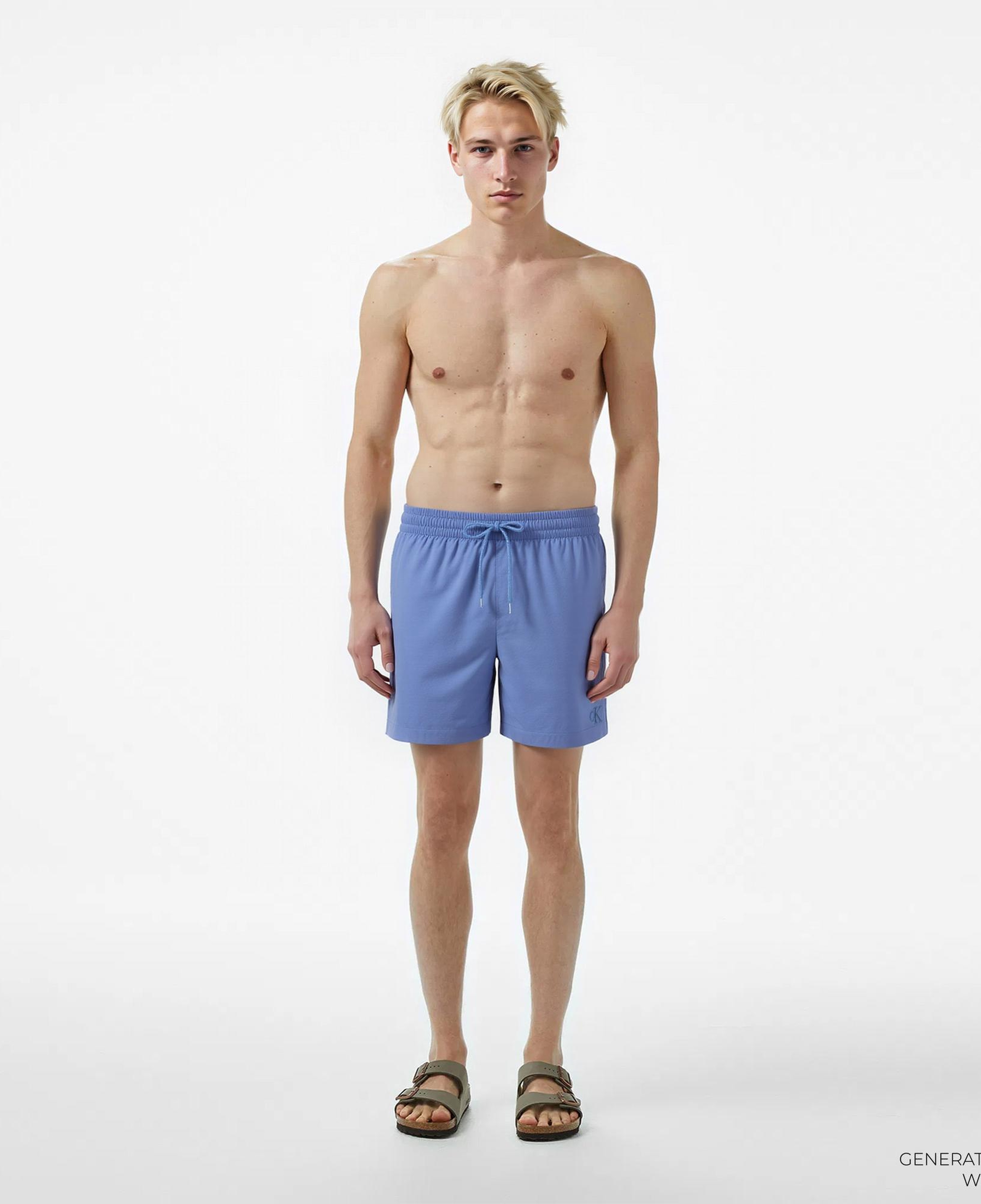 Calvin Klein Quick Drying Erkek Mavi Mayo