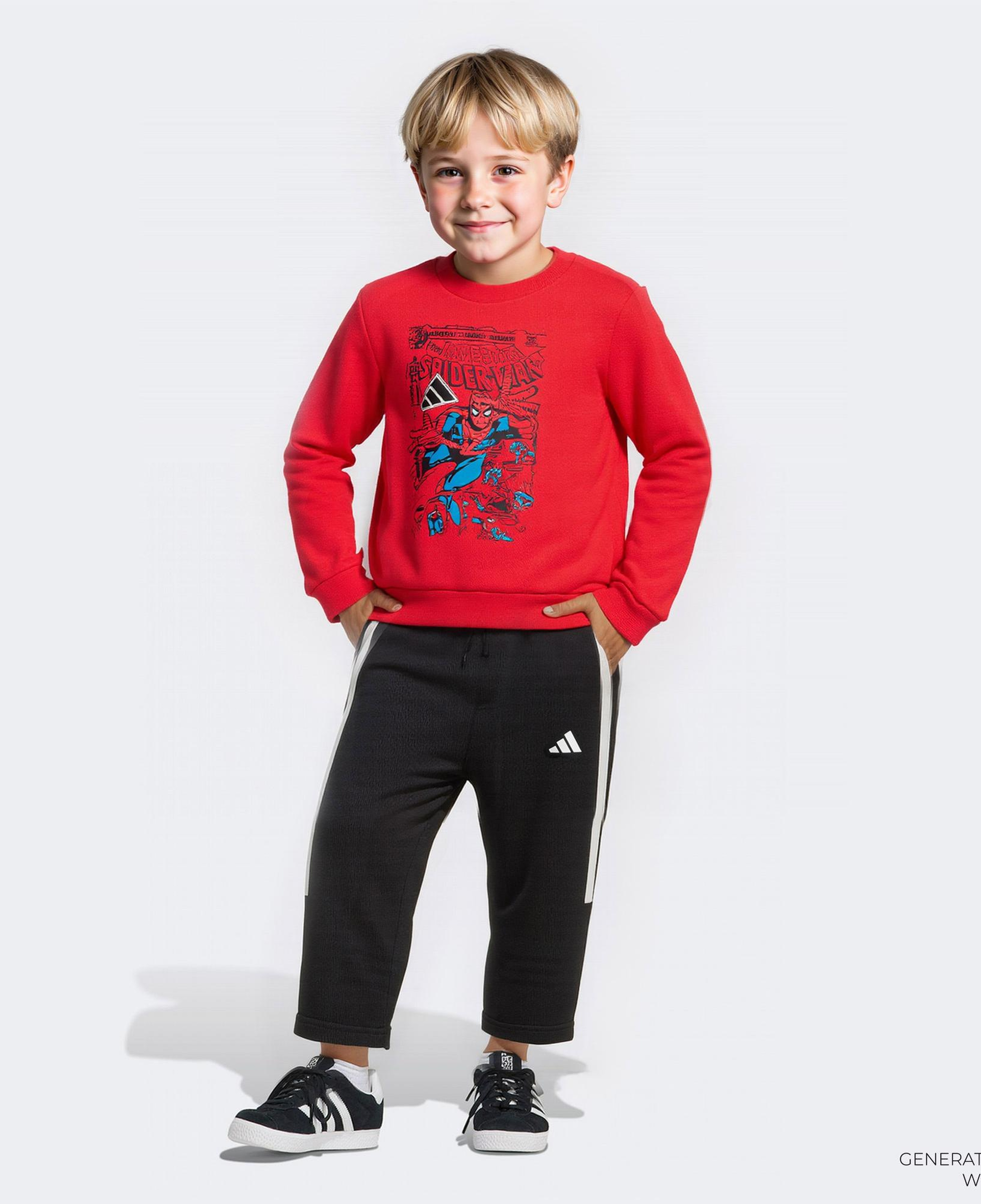 adidas Marvel Spiderman Bebek Kırmızı Eşofman Takımı