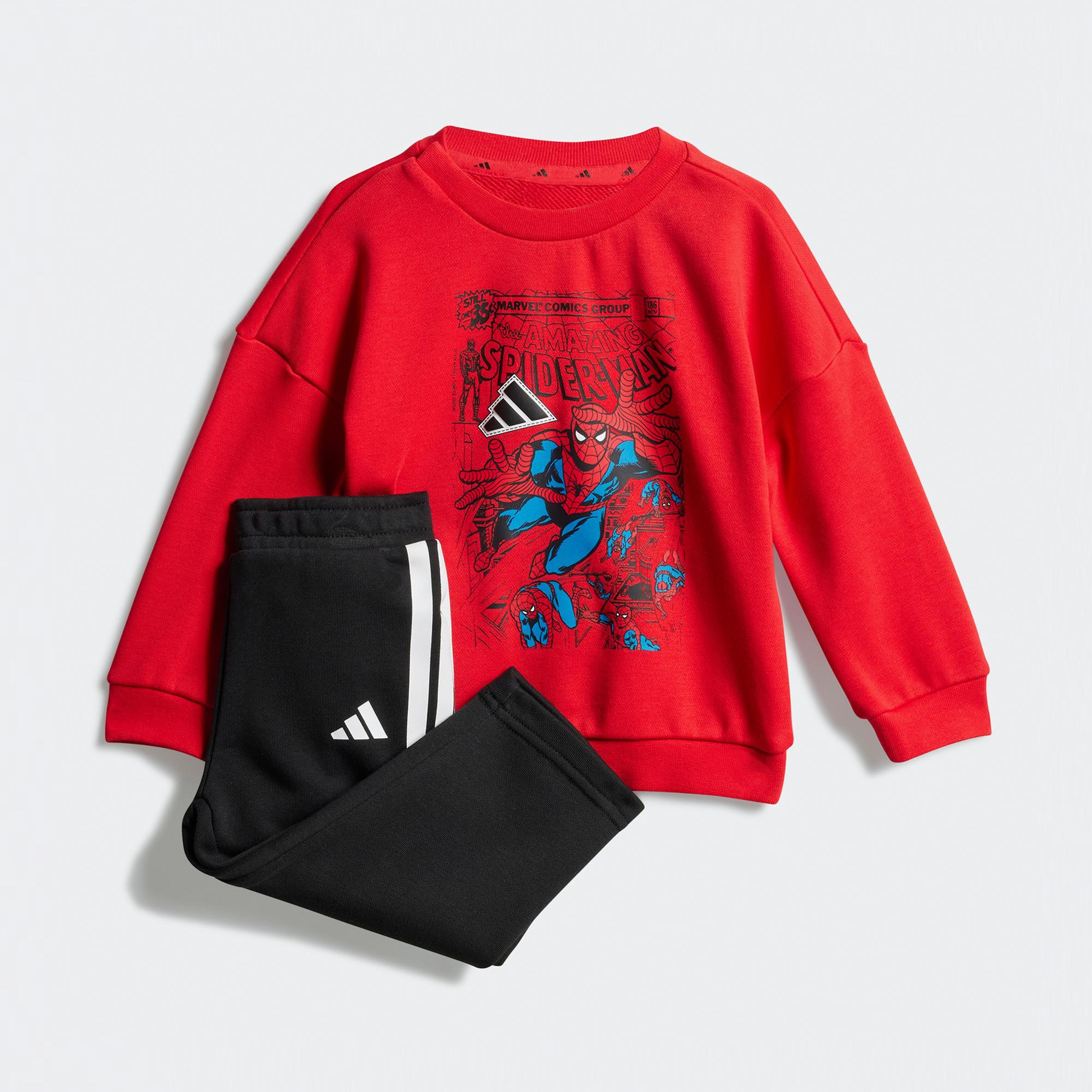 adidas Marvel Spiderman Bebek Kırmızı Eşofman Takımı