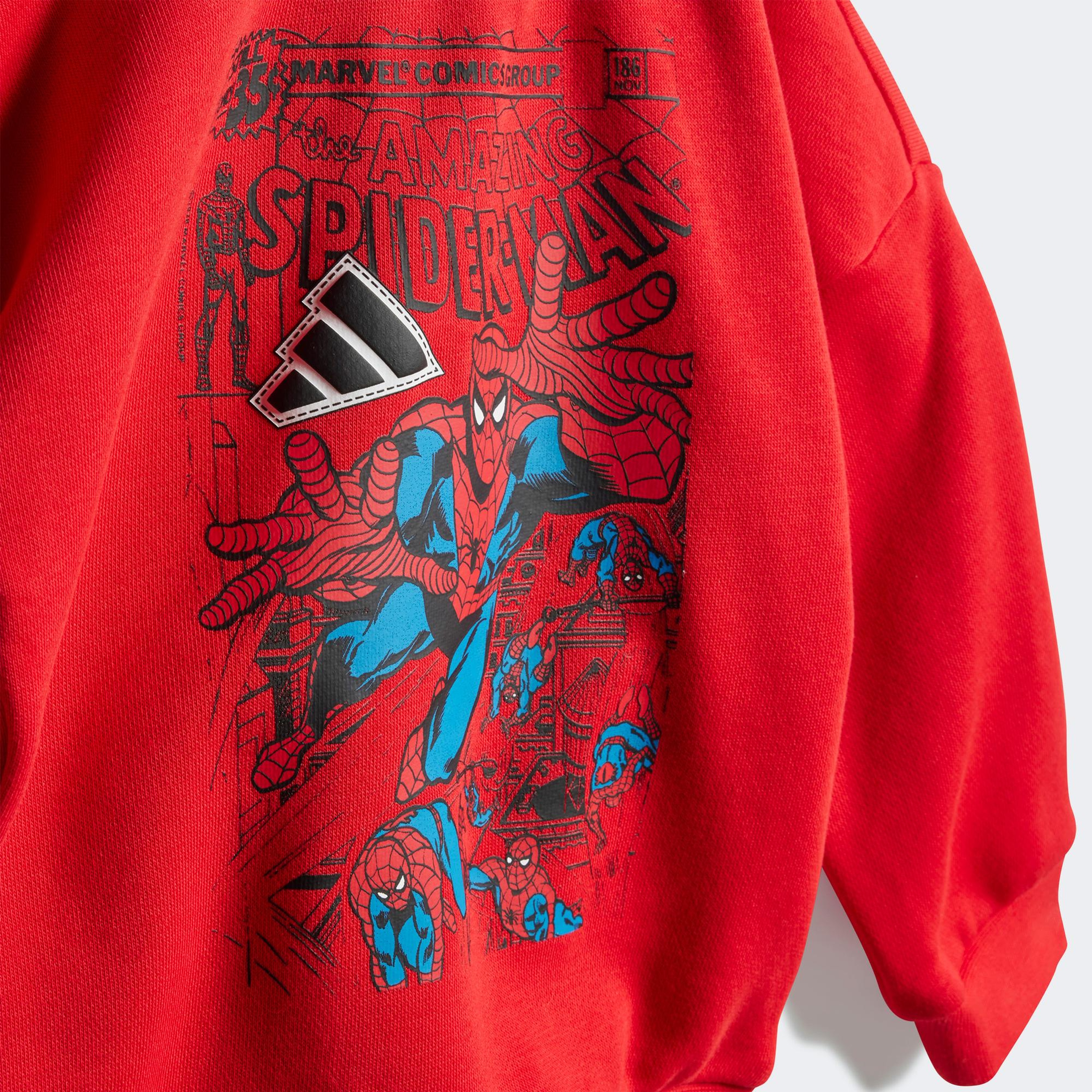 adidas Marvel Spiderman Bebek Kırmızı Eşofman Takımı