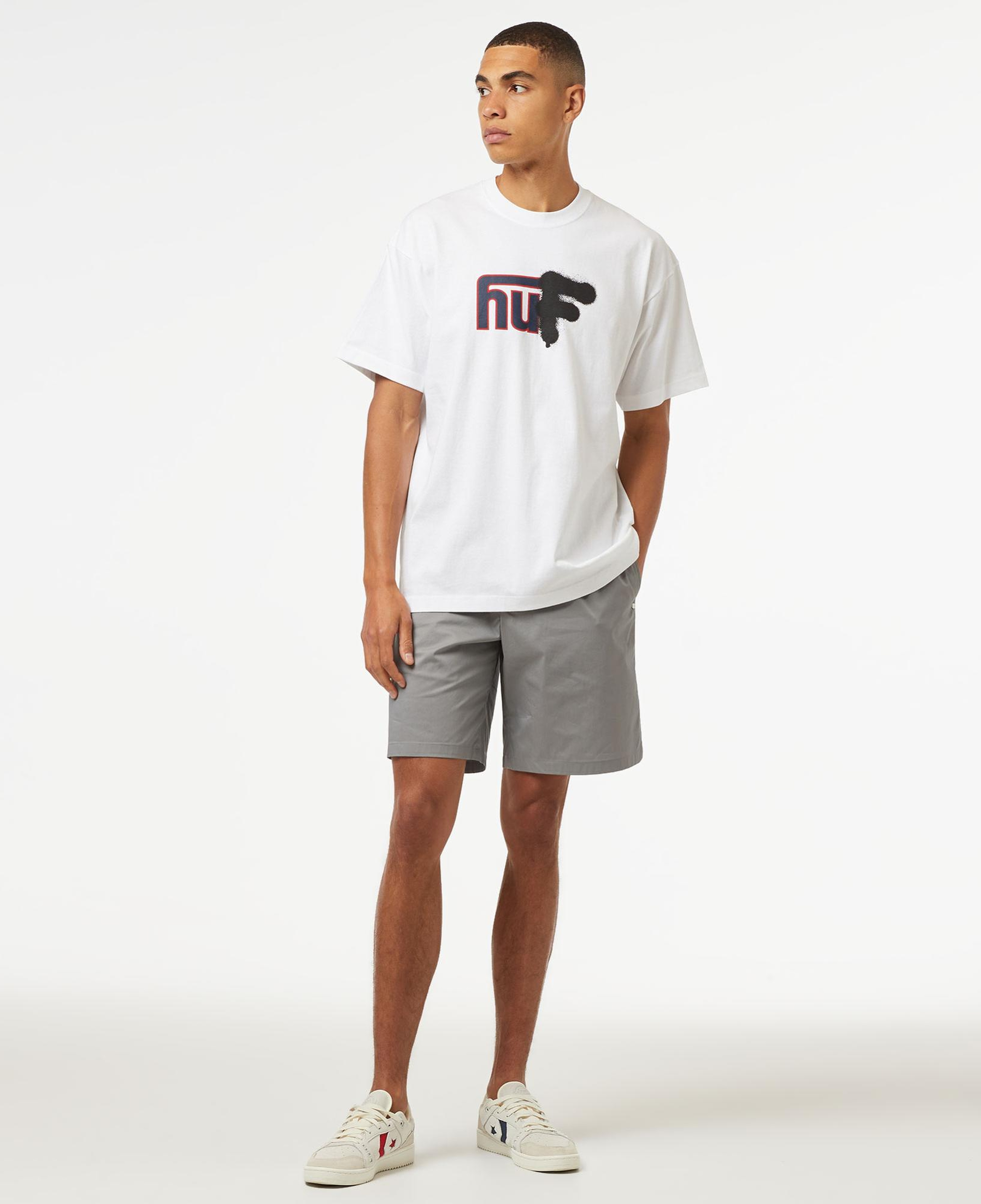 HUF Upside Downtown S/S Erkek Beyaz T-Shirt