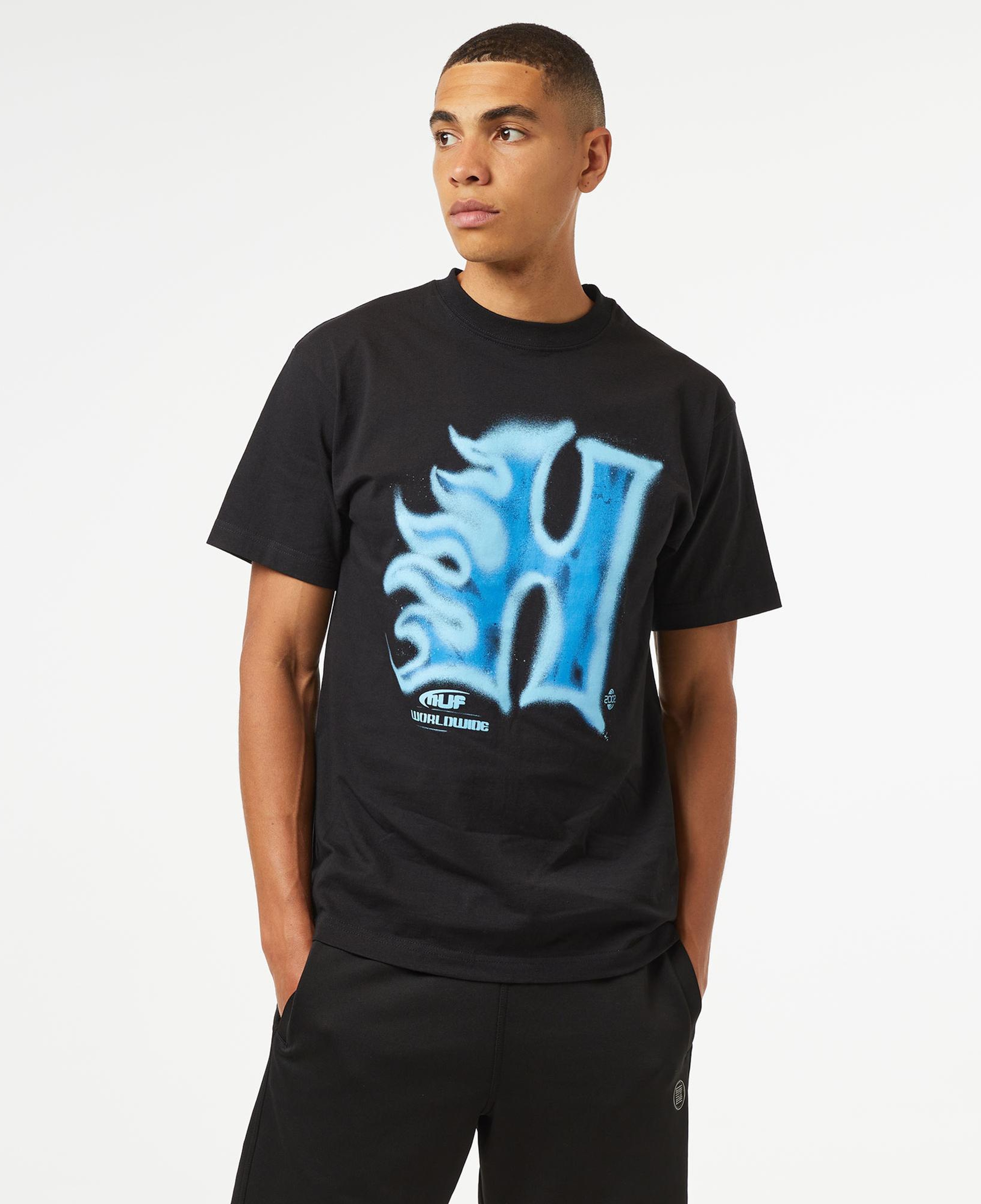 HUF Heat Wave S/S Erkek Siyah T-Shirt